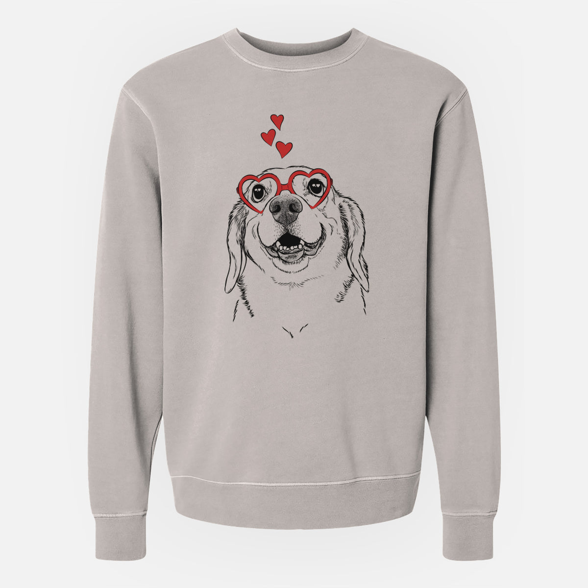 Valentine Minnie the Corgle - Unisex Pigment Dyed Crew Sweatshirt