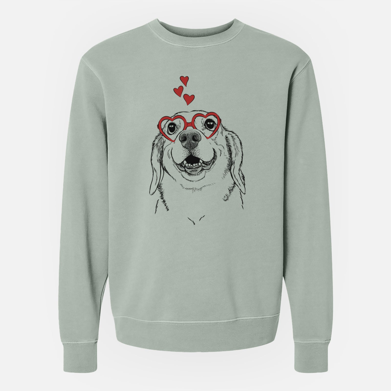 Valentine Minnie the Corgle - Unisex Pigment Dyed Crew Sweatshirt