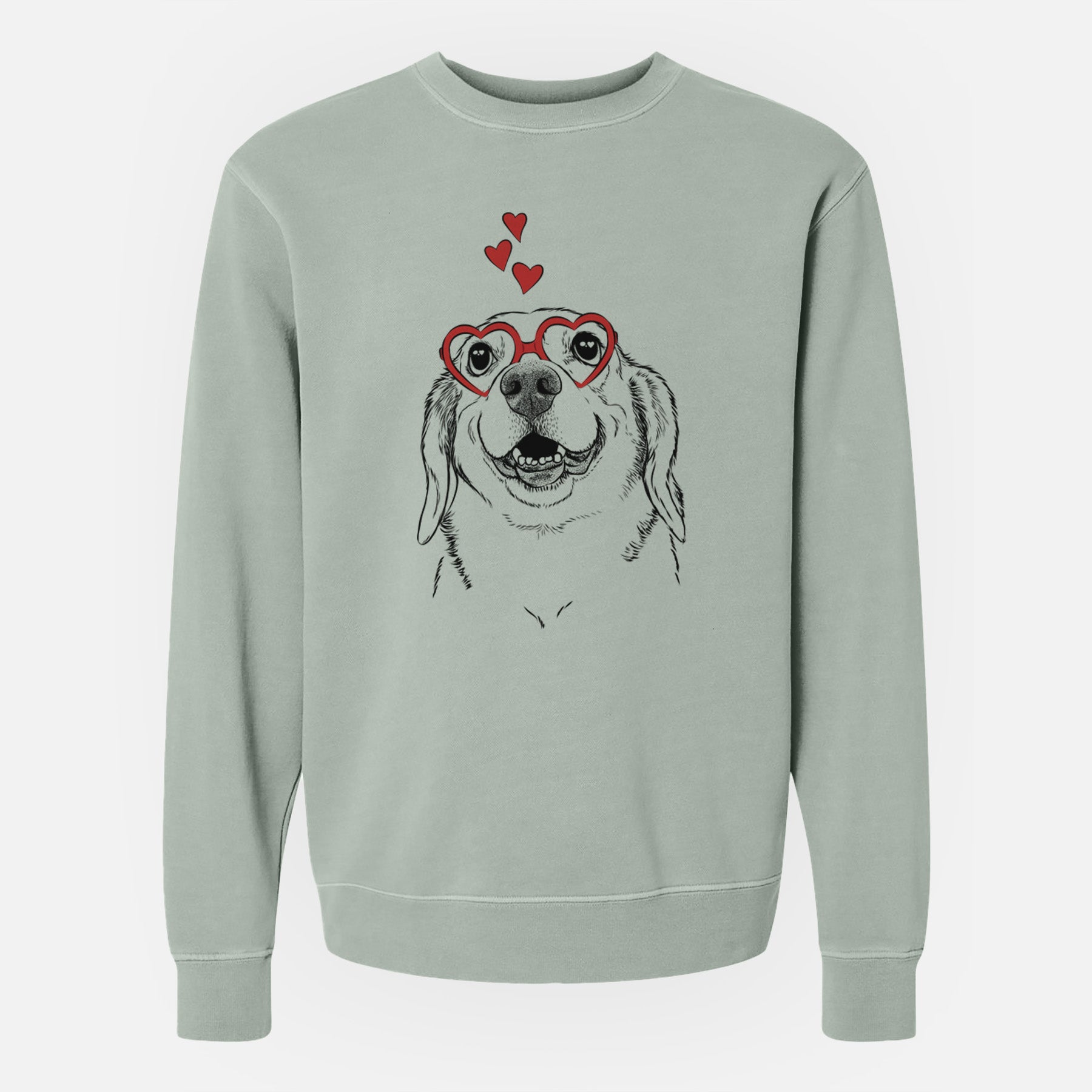 Valentine Minnie the Corgle - Unisex Pigment Dyed Crew Sweatshirt