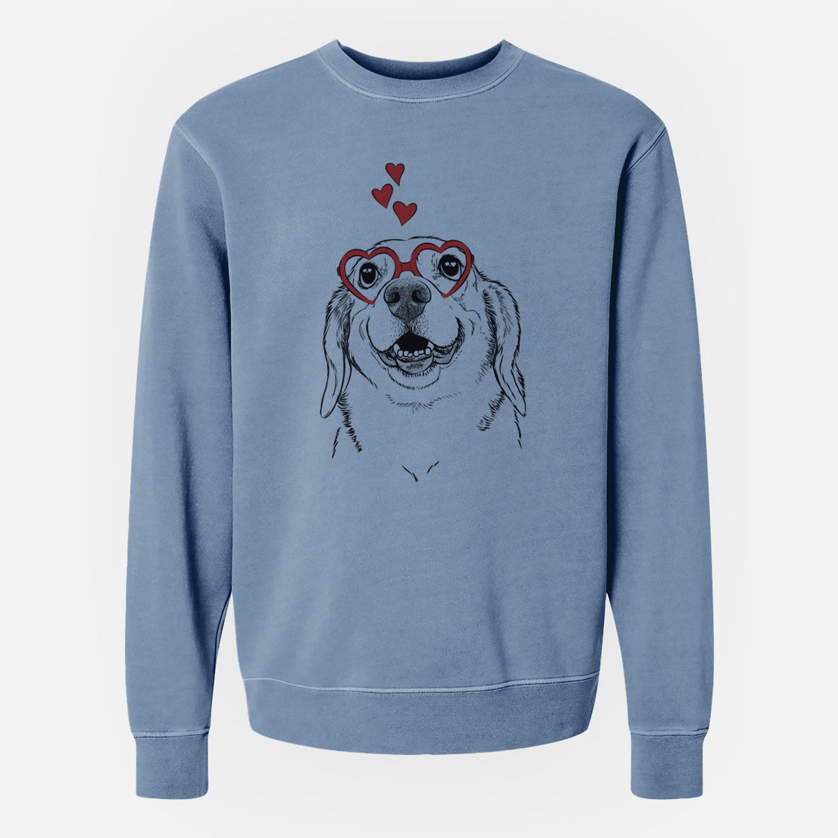 Valentine Minnie the Corgle - Unisex Pigment Dyed Crew Sweatshirt