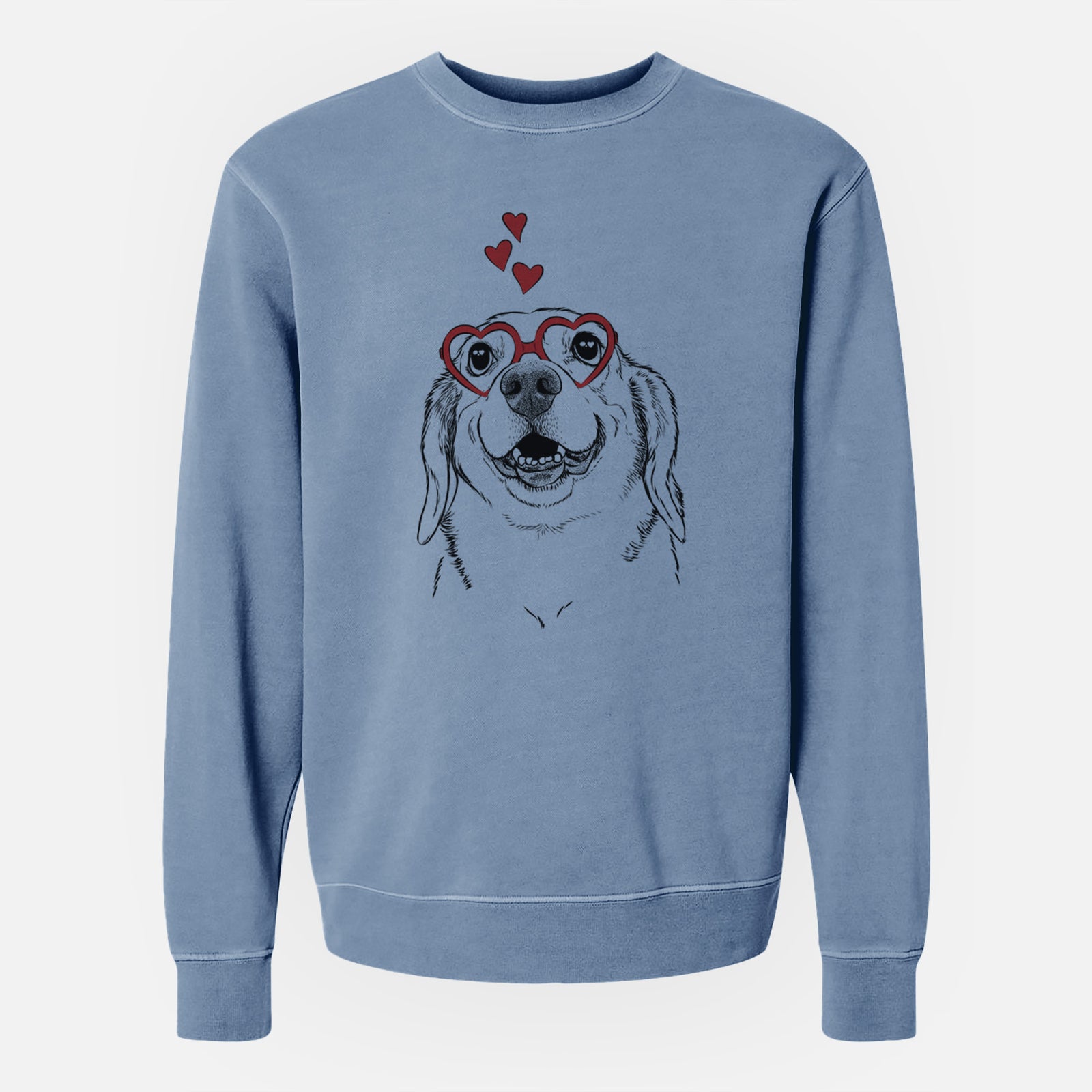 Valentine Minnie the Corgle - Unisex Pigment Dyed Crew Sweatshirt