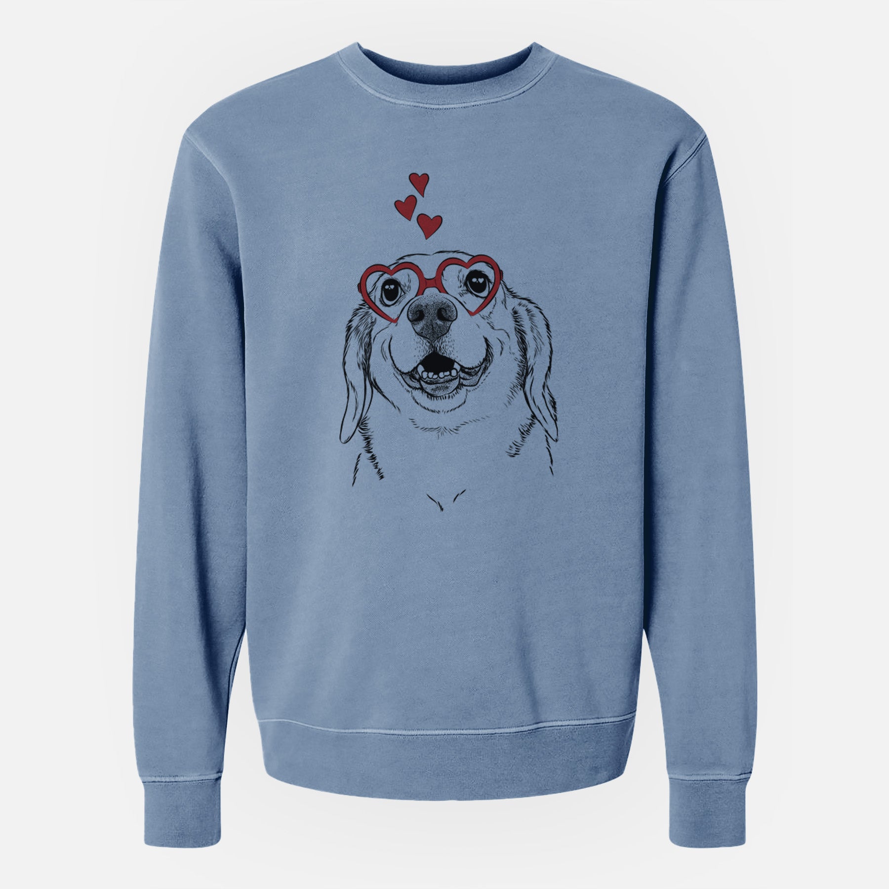 Valentine Minnie the Corgle - Unisex Pigment Dyed Crew Sweatshirt