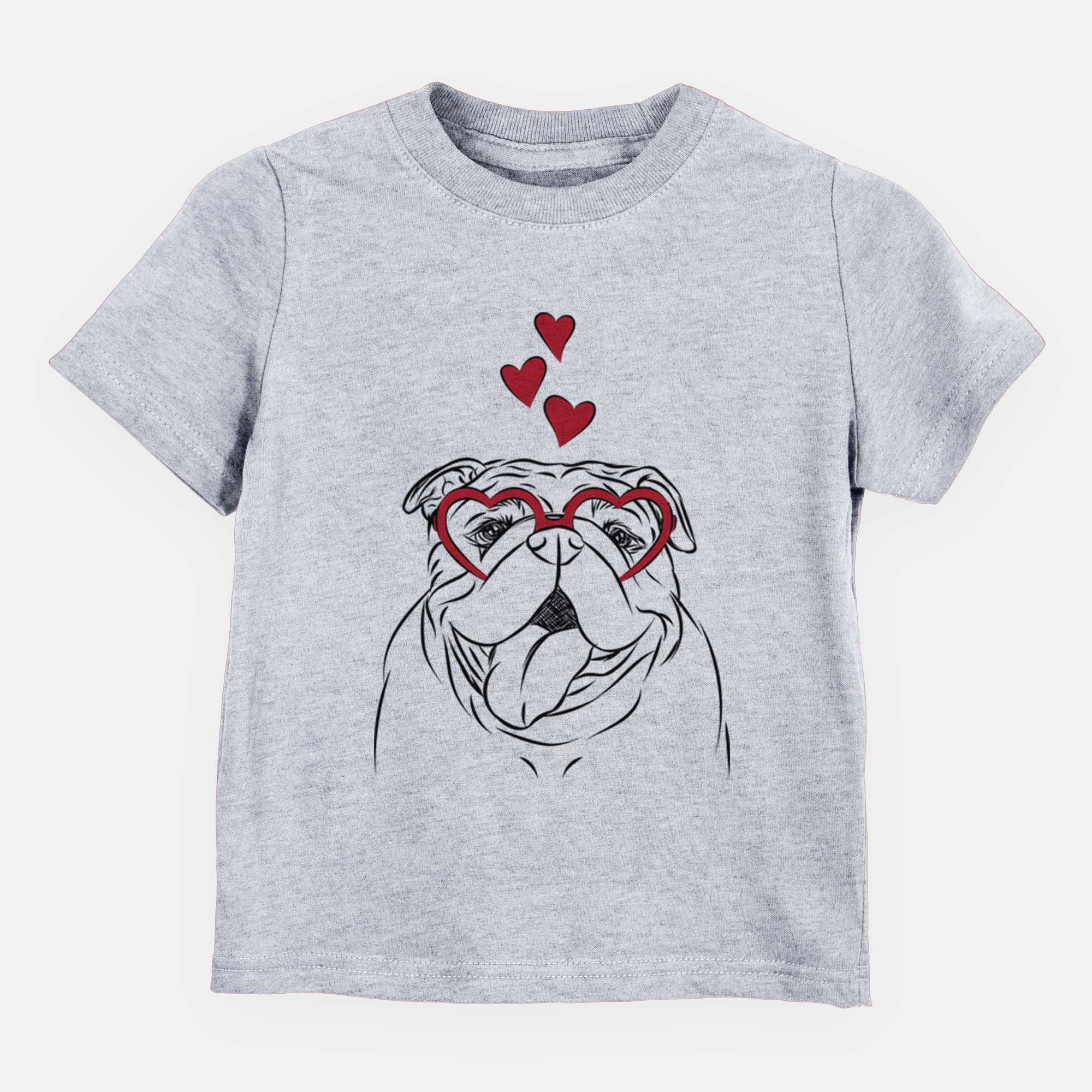 Valentine Missy Moo the English Bulldog - Kids/Youth/Toddler Shirt