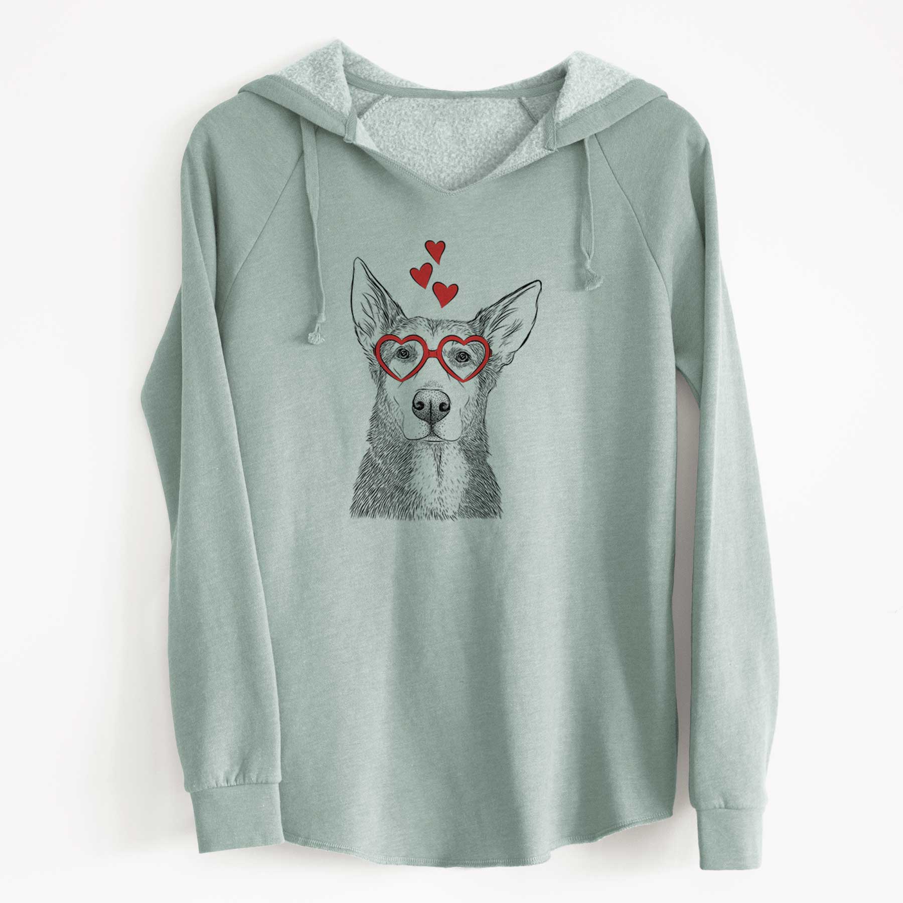 Valentine Misty the German Shepherd Mix - Cali Wave Hooded Sweatshirt
