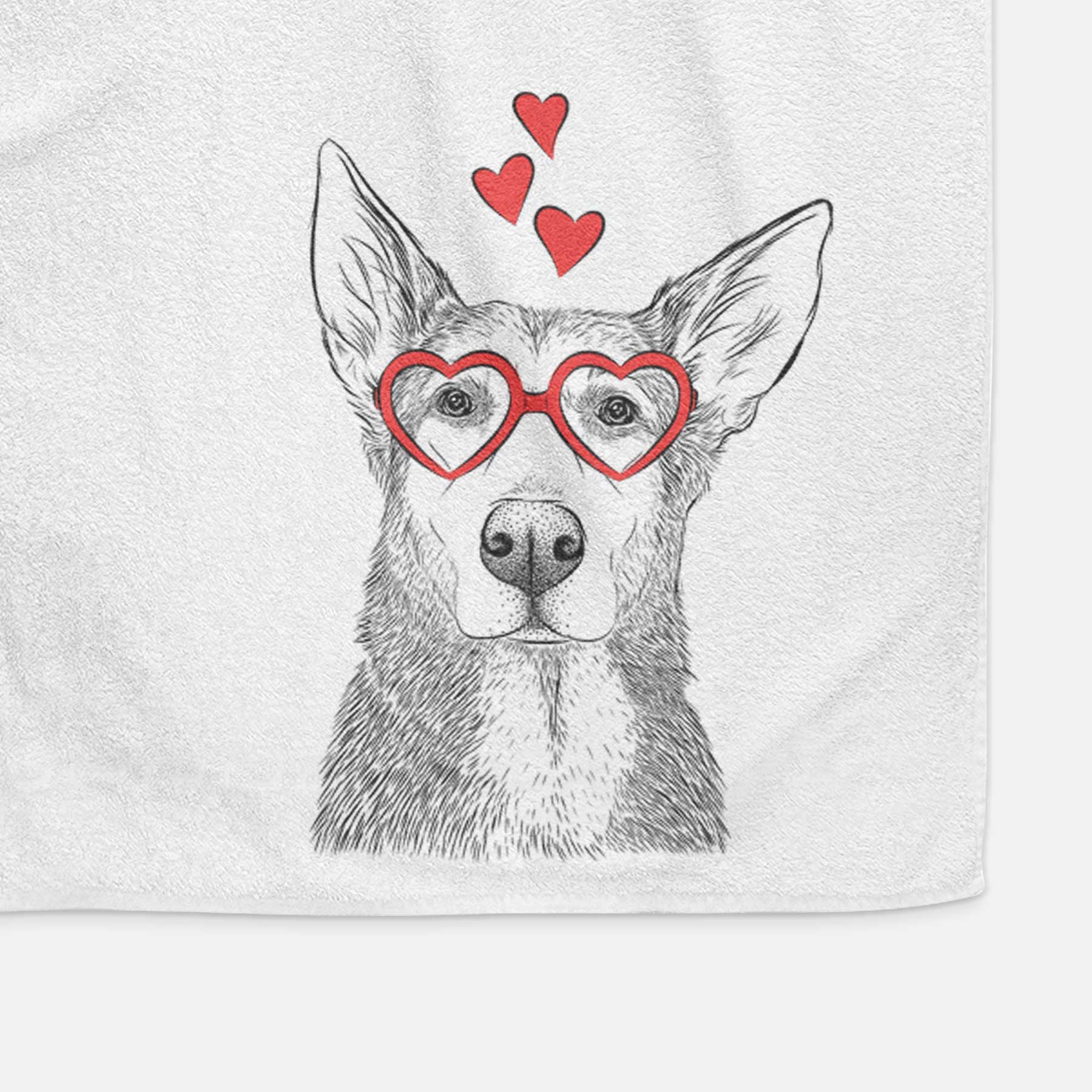 Misty the German Shepherd Mix Decorative Hand Towel