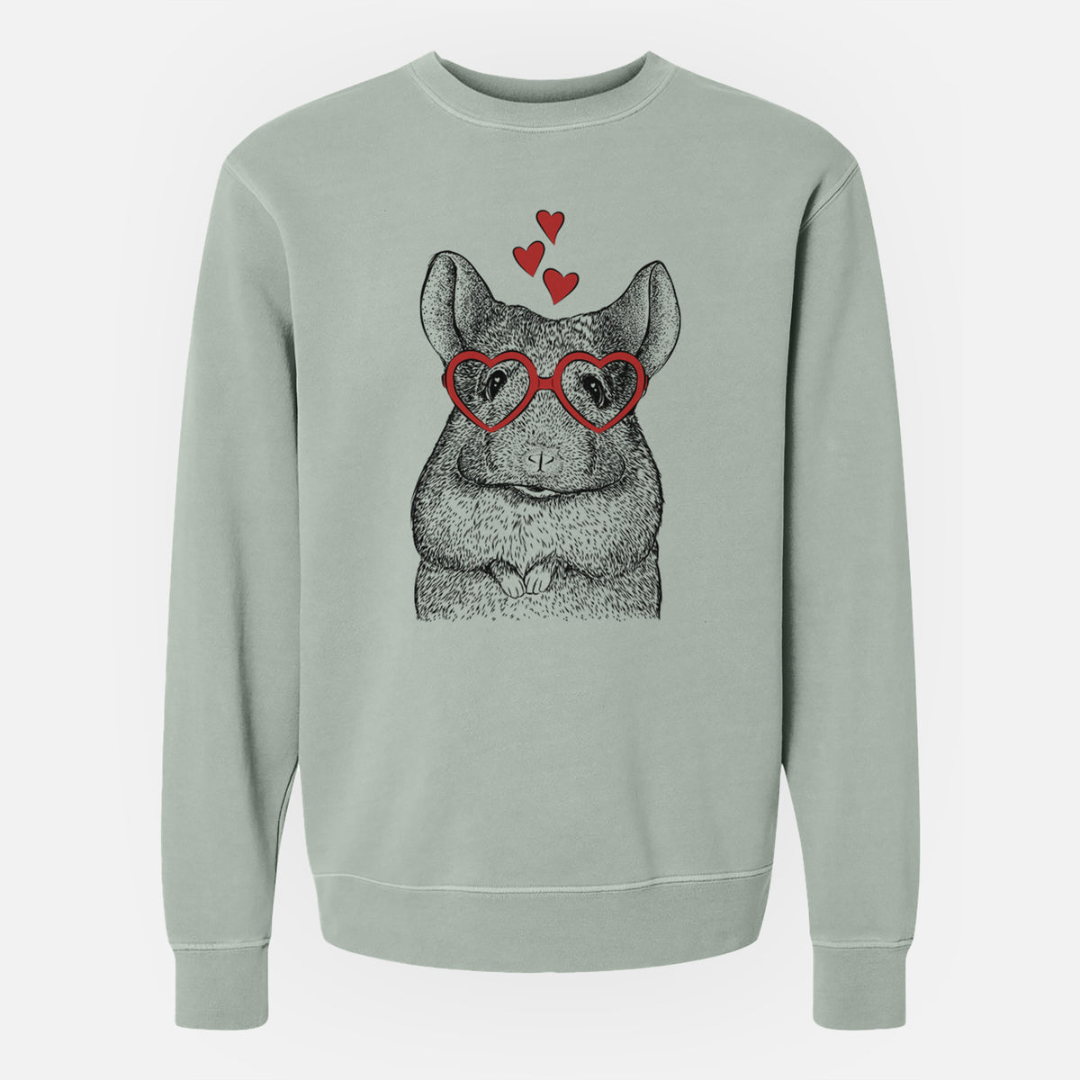 Valentine Mojo the Chinchilla - Unisex Pigment Dyed Crew Sweatshirt
