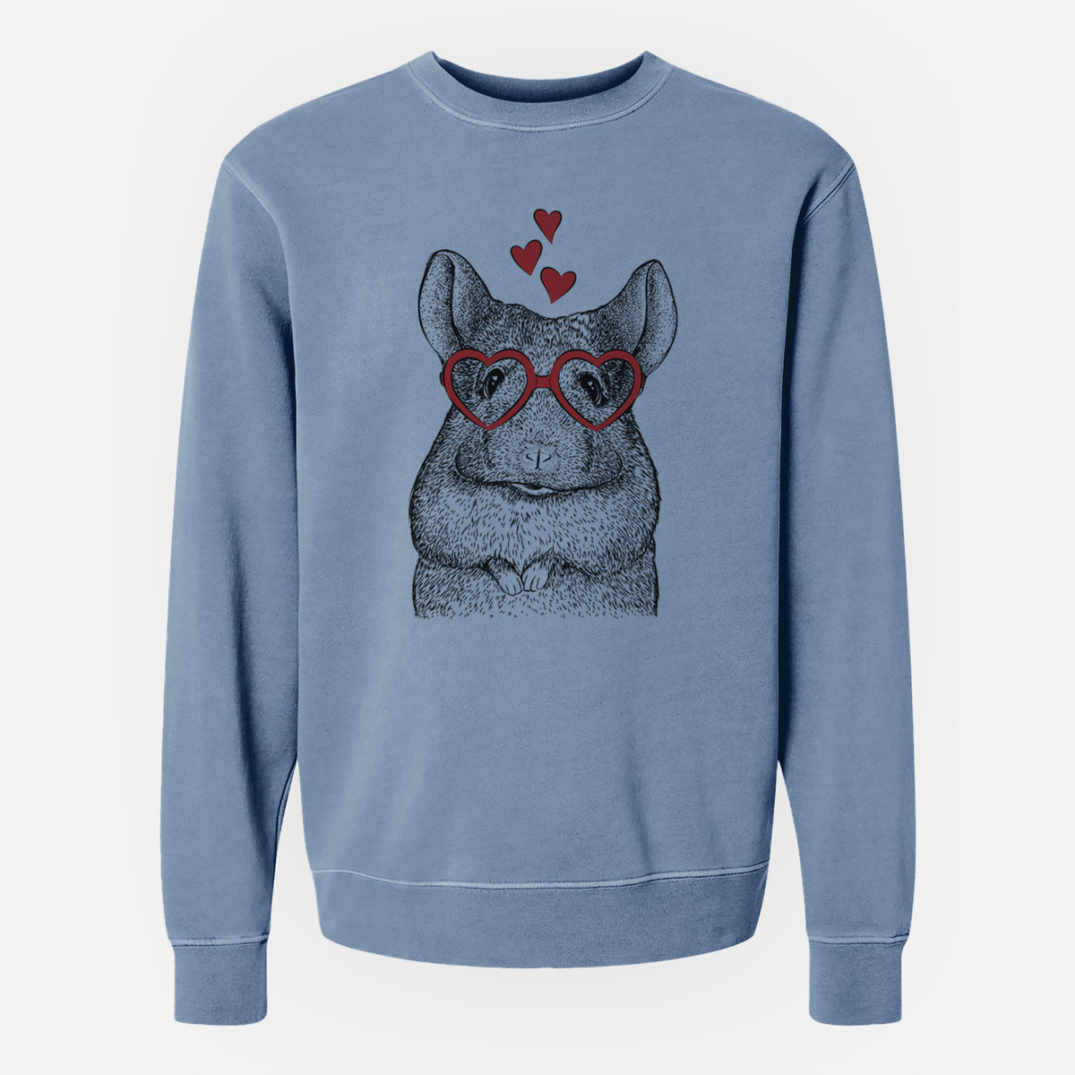 Valentine Mojo the Chinchilla - Unisex Pigment Dyed Crew Sweatshirt