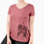 Valentine Molly the Miniature Bernedoodle - Women's V-neck Shirt