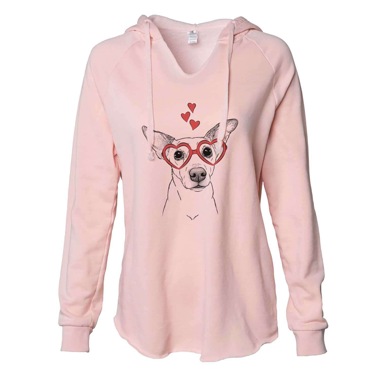 Valentine Molly the Jack Russell Terrier - Cali Wave Hooded Sweatshirt