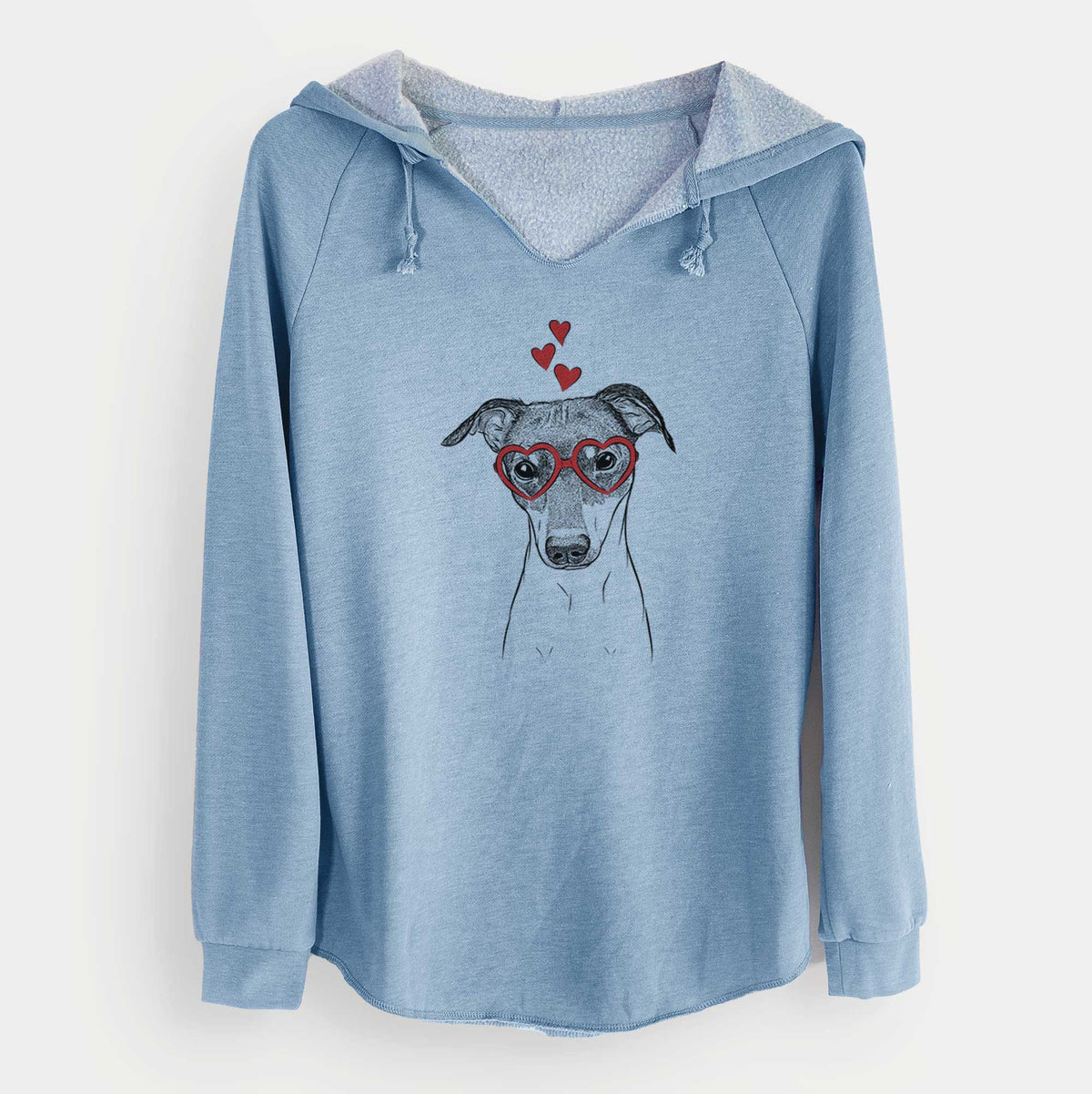 Valentine Momo the Japanese Terrier - Cali Wave Hooded Sweatshirt