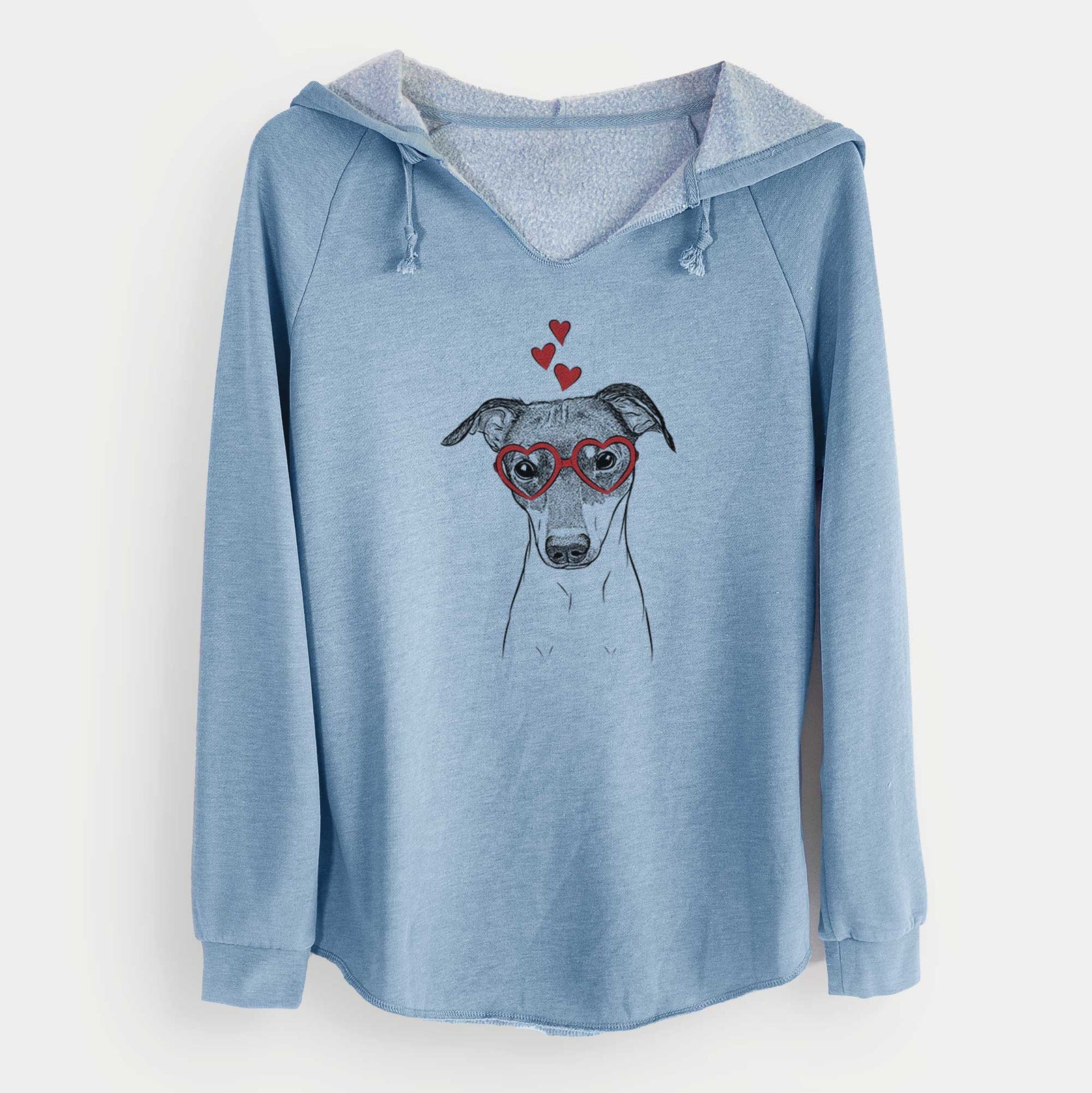 Valentine Momo the Japanese Terrier - Cali Wave Hooded Sweatshirt