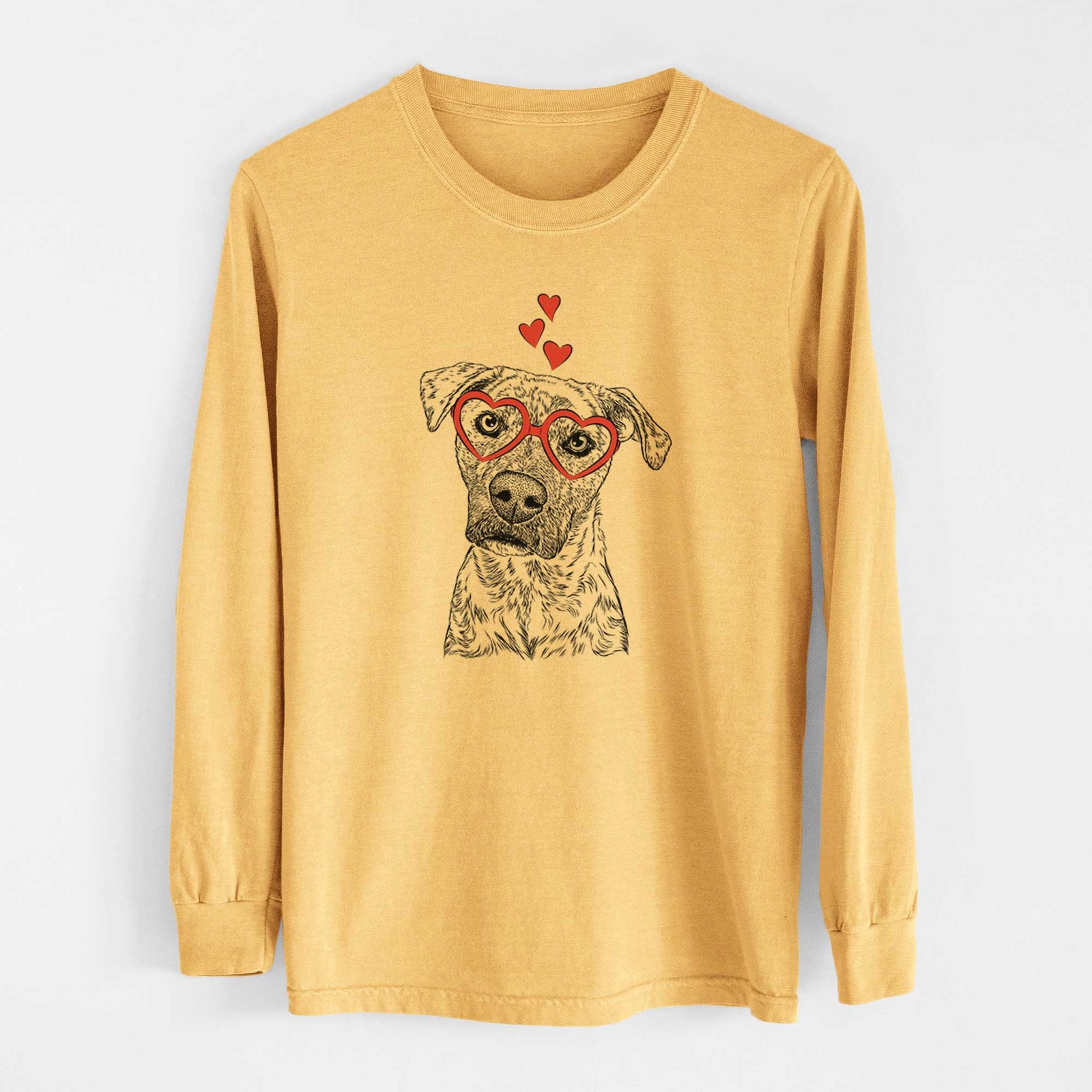 Valentine Monster Baby the Pitbull Mix - Heavyweight 100% Cotton Long Sleeve