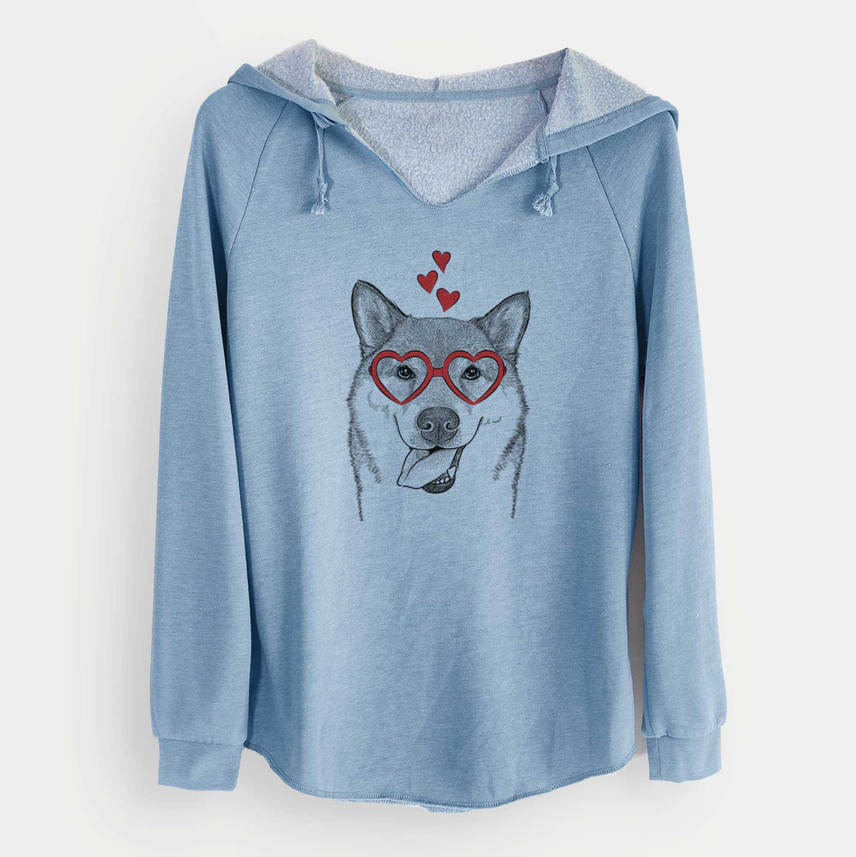 Valentine Mothra the Shiba Inu - Cali Wave Hooded Sweatshirt