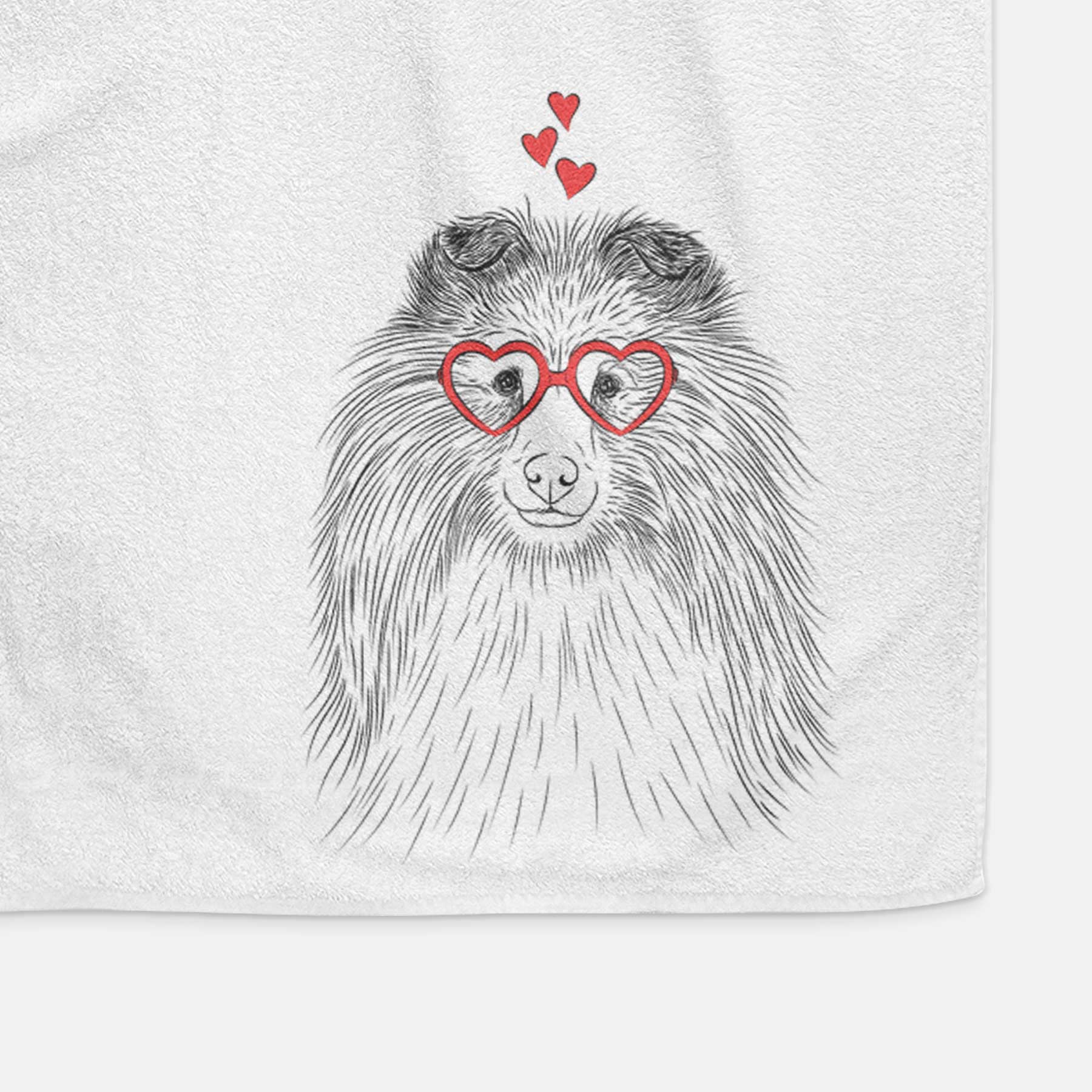 Moxie the Shetland Sheepdog Decorative Hand Towel