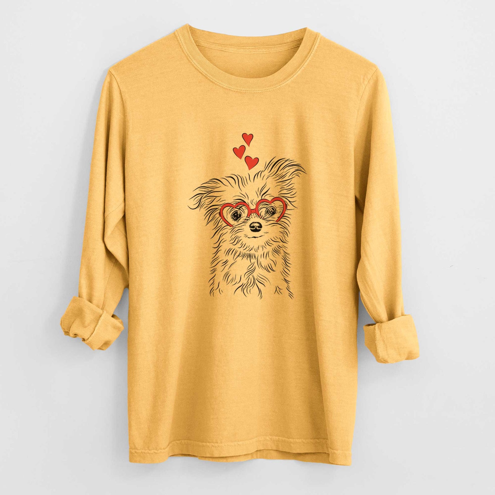 Valentine Mr. Gucci Poochi the Maltese - Heavyweight 100% Cotton Long Sleeve
