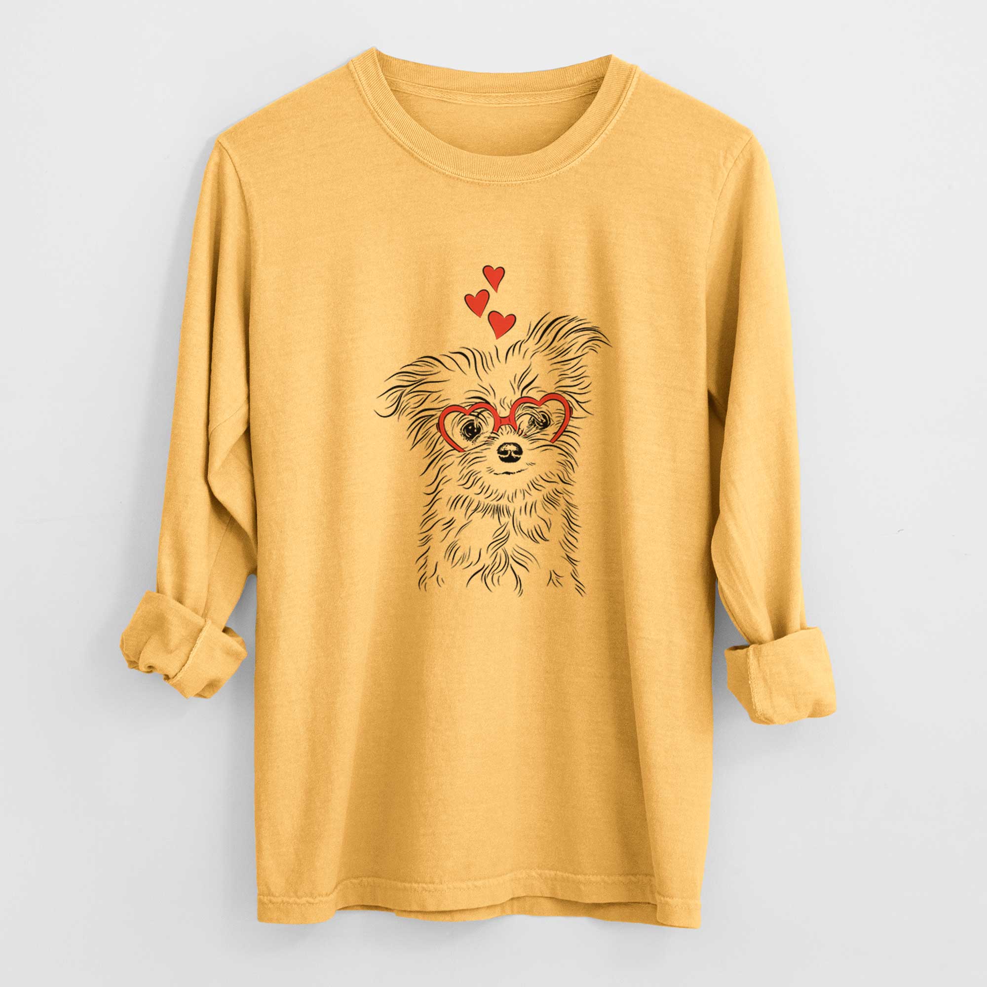 Valentine Mr. Gucci Poochi the Maltese - Heavyweight 100% Cotton Long Sleeve