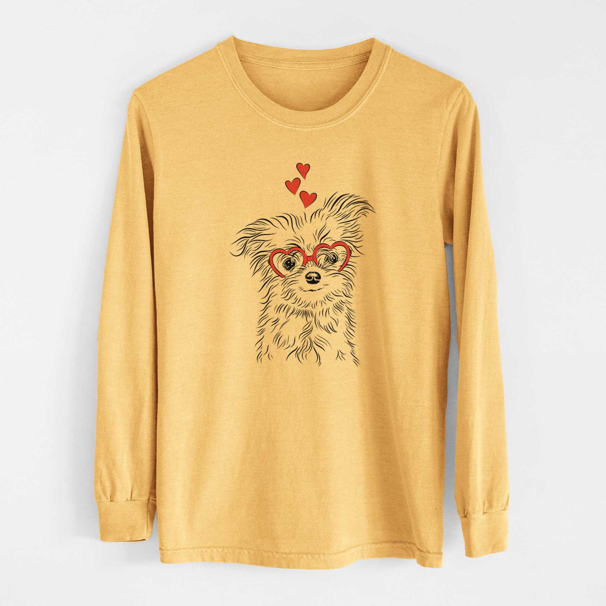 Valentine Mr. Gucci Poochi the Maltese - Heavyweight 100% Cotton Long Sleeve