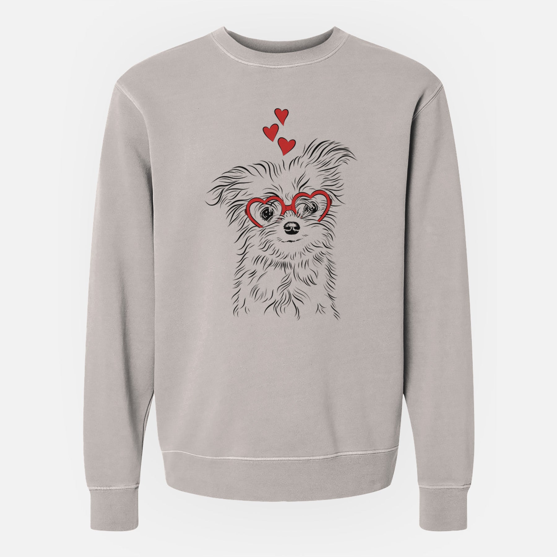 Valentine Mr. Gucci Poochi the Maltese - Unisex Pigment Dyed Crew Sweatshirt