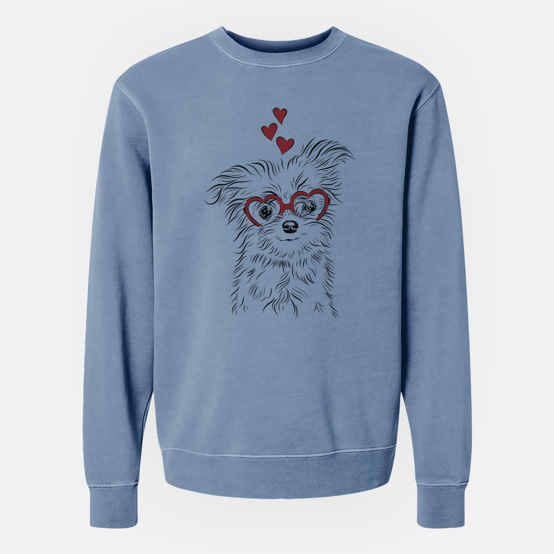 Valentine Mr. Gucci Poochi the Maltese - Unisex Pigment Dyed Crew Sweatshirt