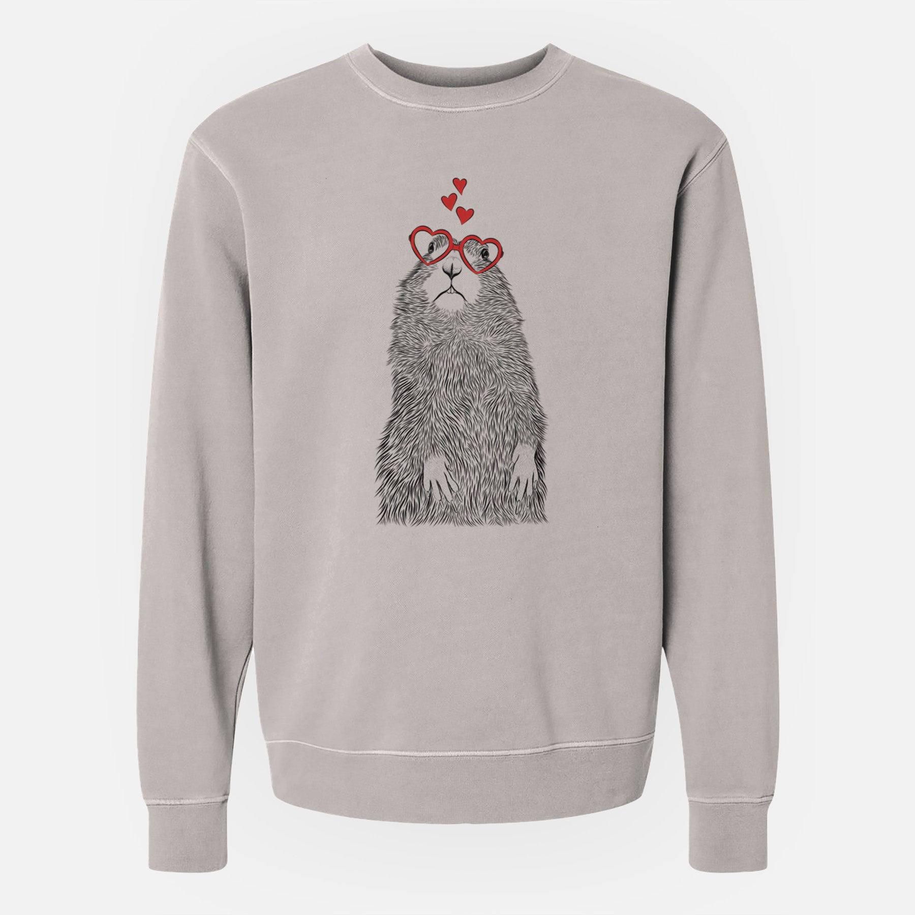 Valentine Mr. Otis the Prairie Dog - Unisex Pigment Dyed Crew Sweatshirt