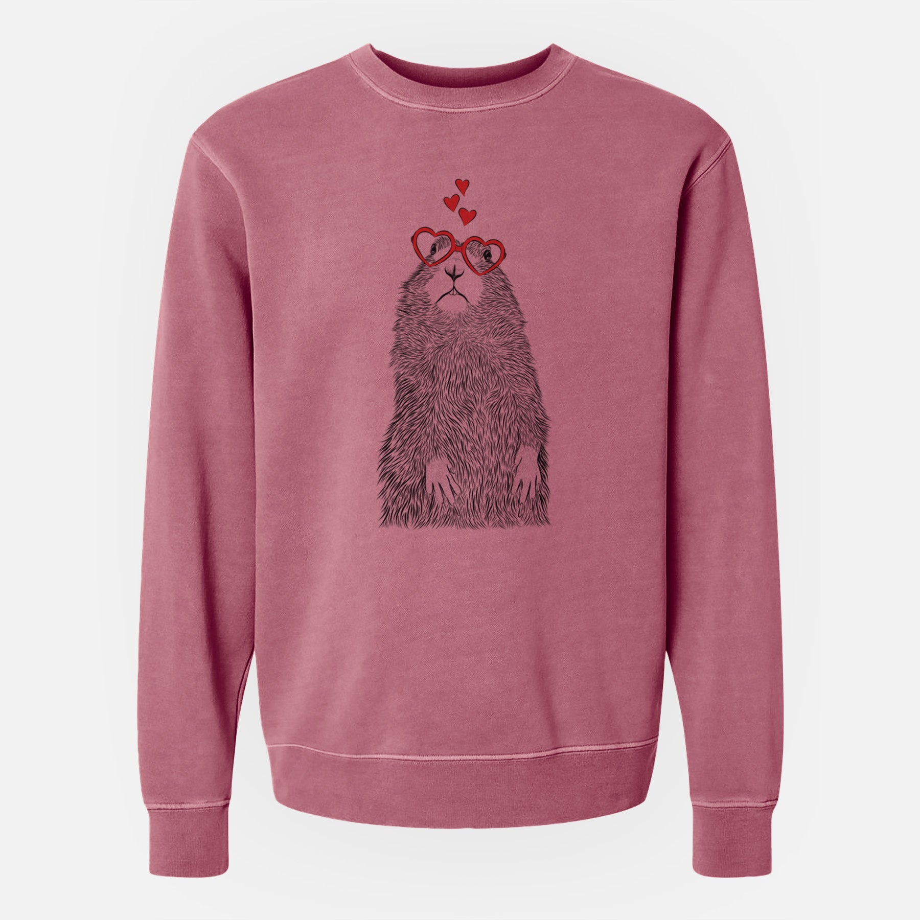 Valentine Mr. Otis the Prairie Dog - Unisex Pigment Dyed Crew Sweatshirt