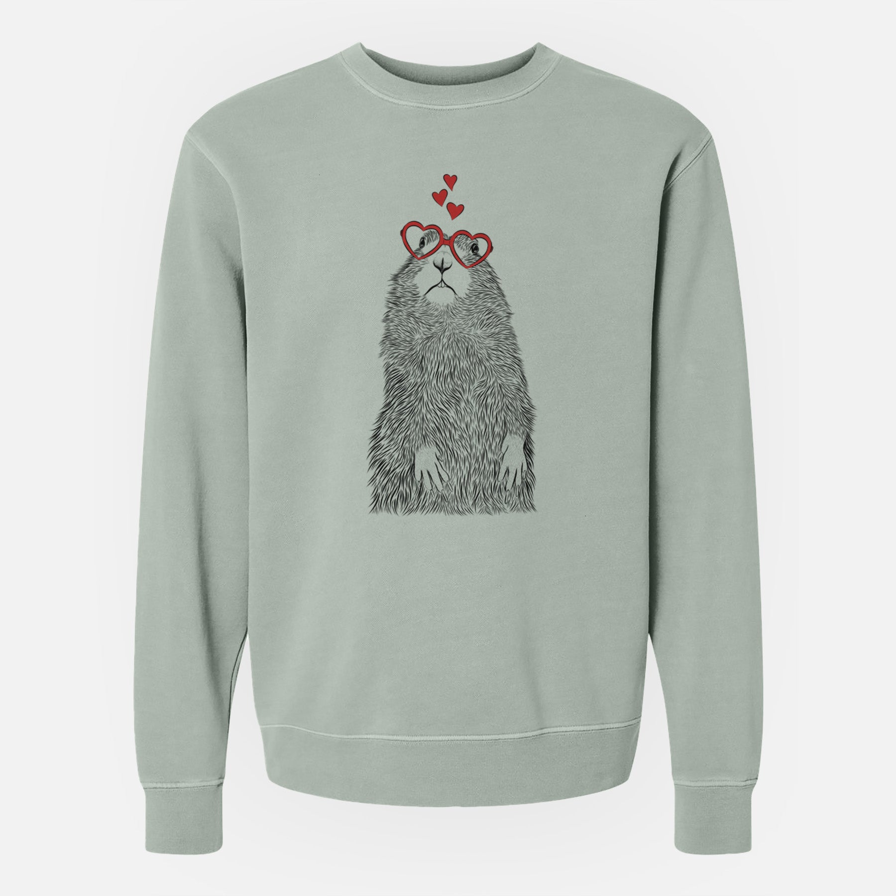 Valentine Mr. Otis the Prairie Dog - Unisex Pigment Dyed Crew Sweatshirt