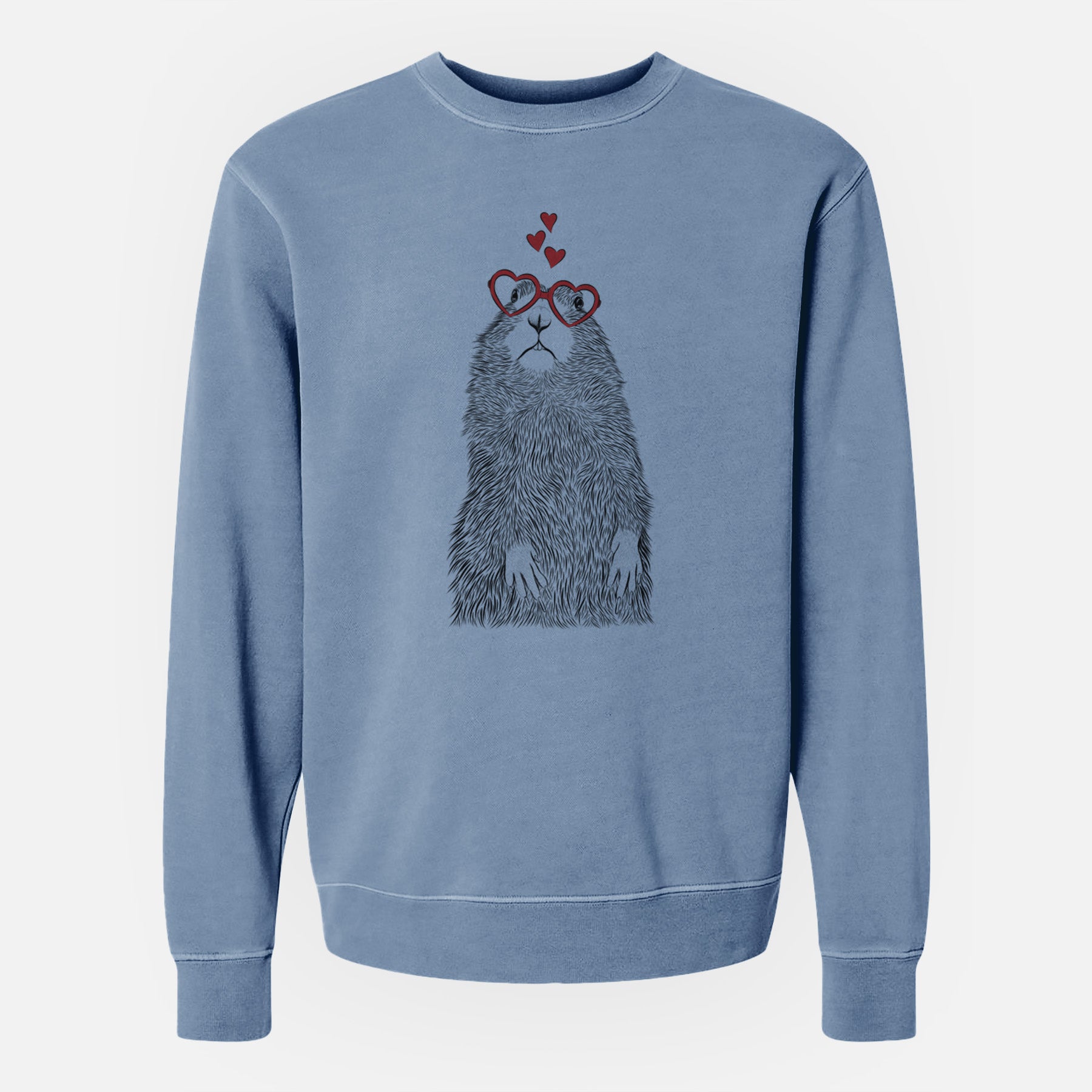 Valentine Mr. Otis the Prairie Dog - Unisex Pigment Dyed Crew Sweatshirt