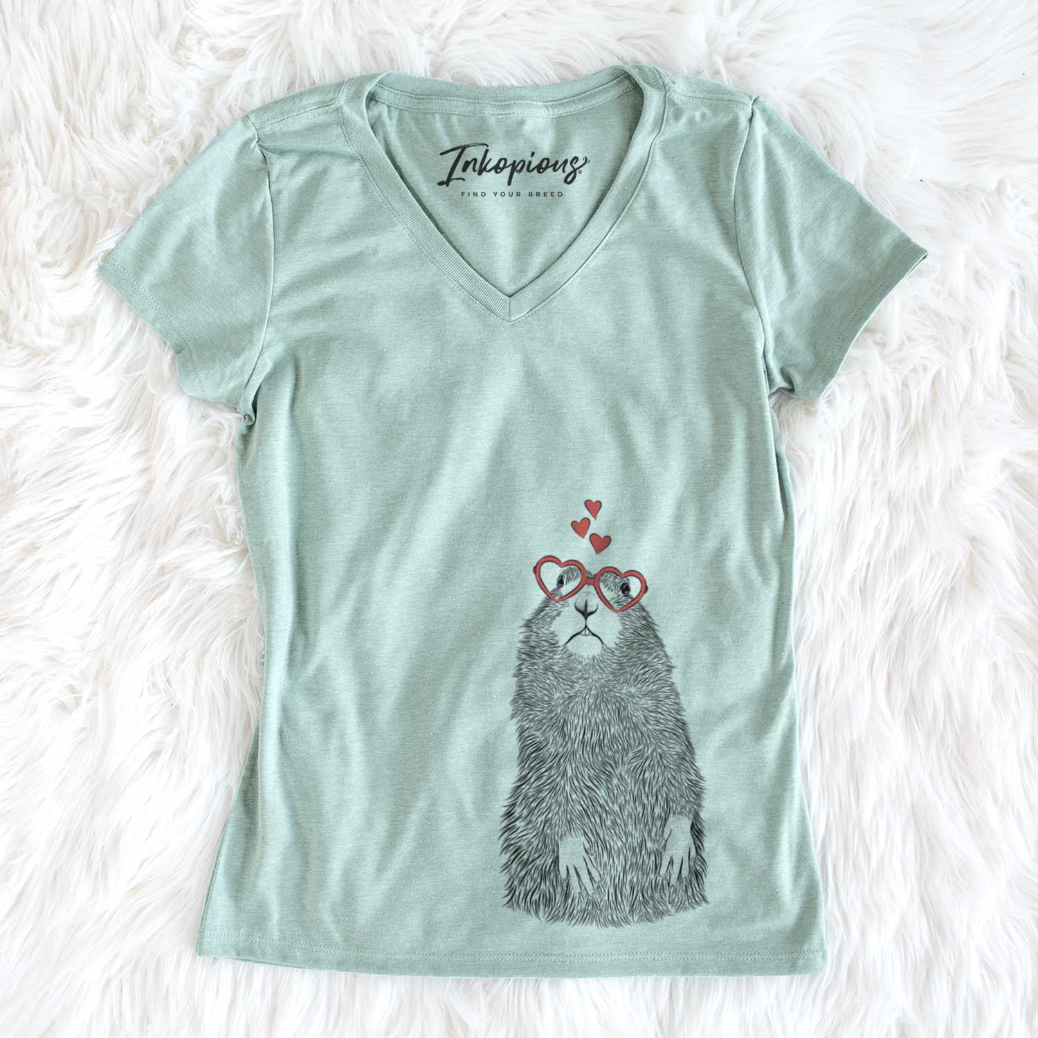 Valentine Mr. Otis the Prairie Dog - Women's V-neck Shirt