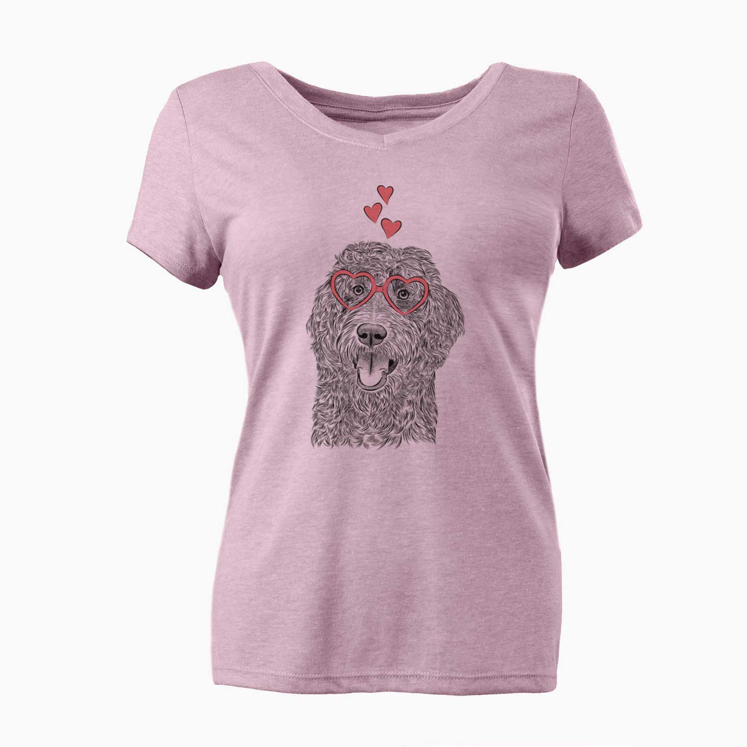 Valentine Murr Dog the Labradoodle - Women's V-neck Shirt