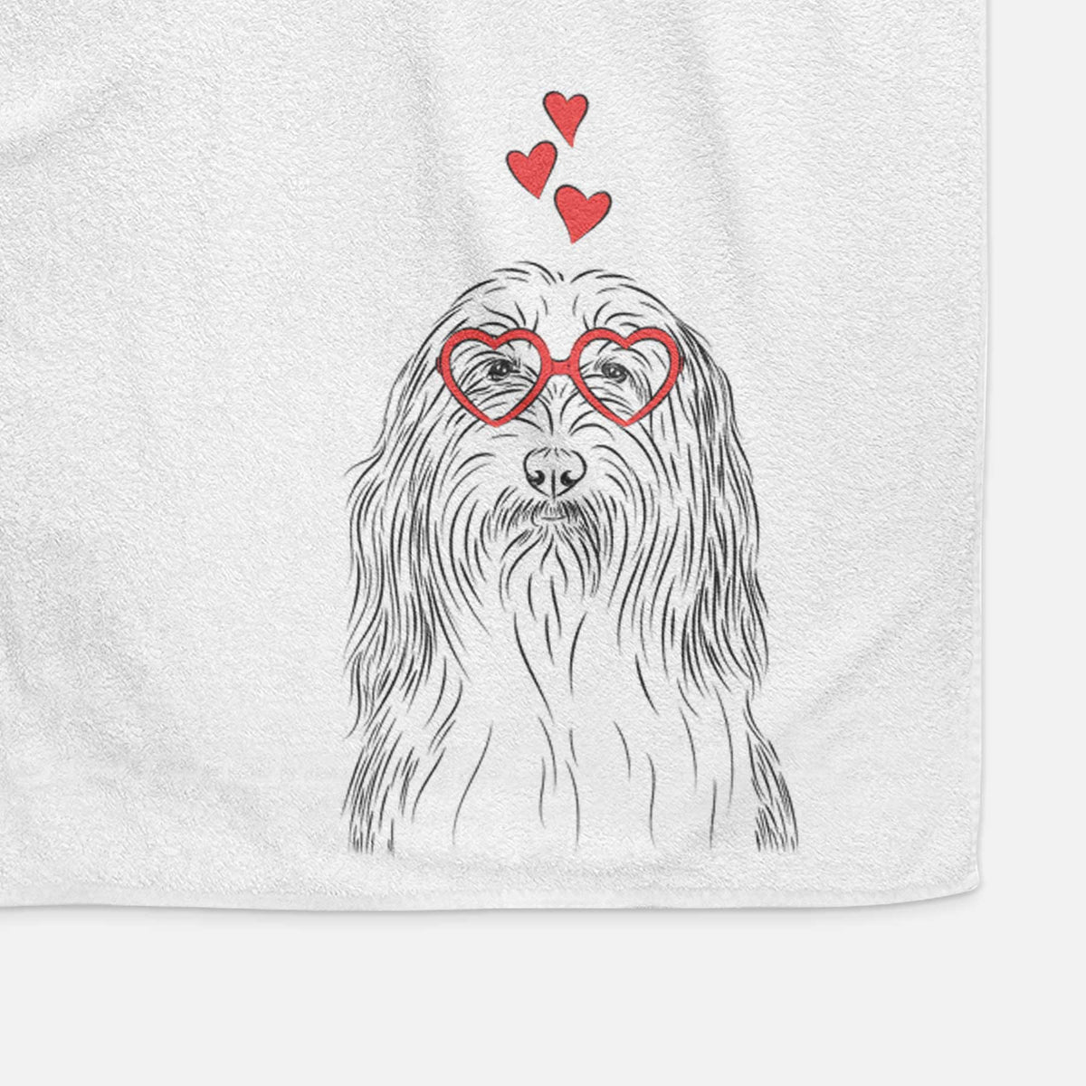 Murray the Bearded Collie Decorative Hand Towel