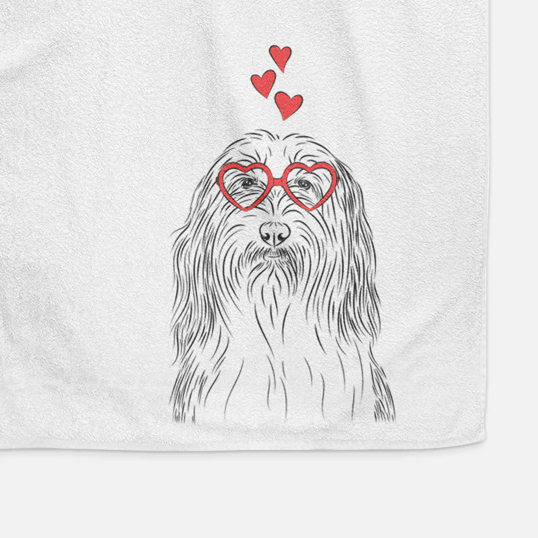 Murray the Bearded Collie Decorative Hand Towel