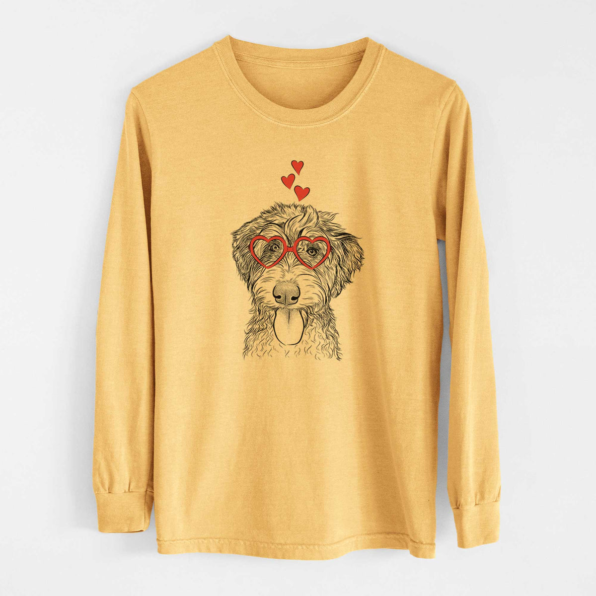 Valentine Myrtle Mae the Aussiedoodle - Heavyweight 100% Cotton Long Sleeve