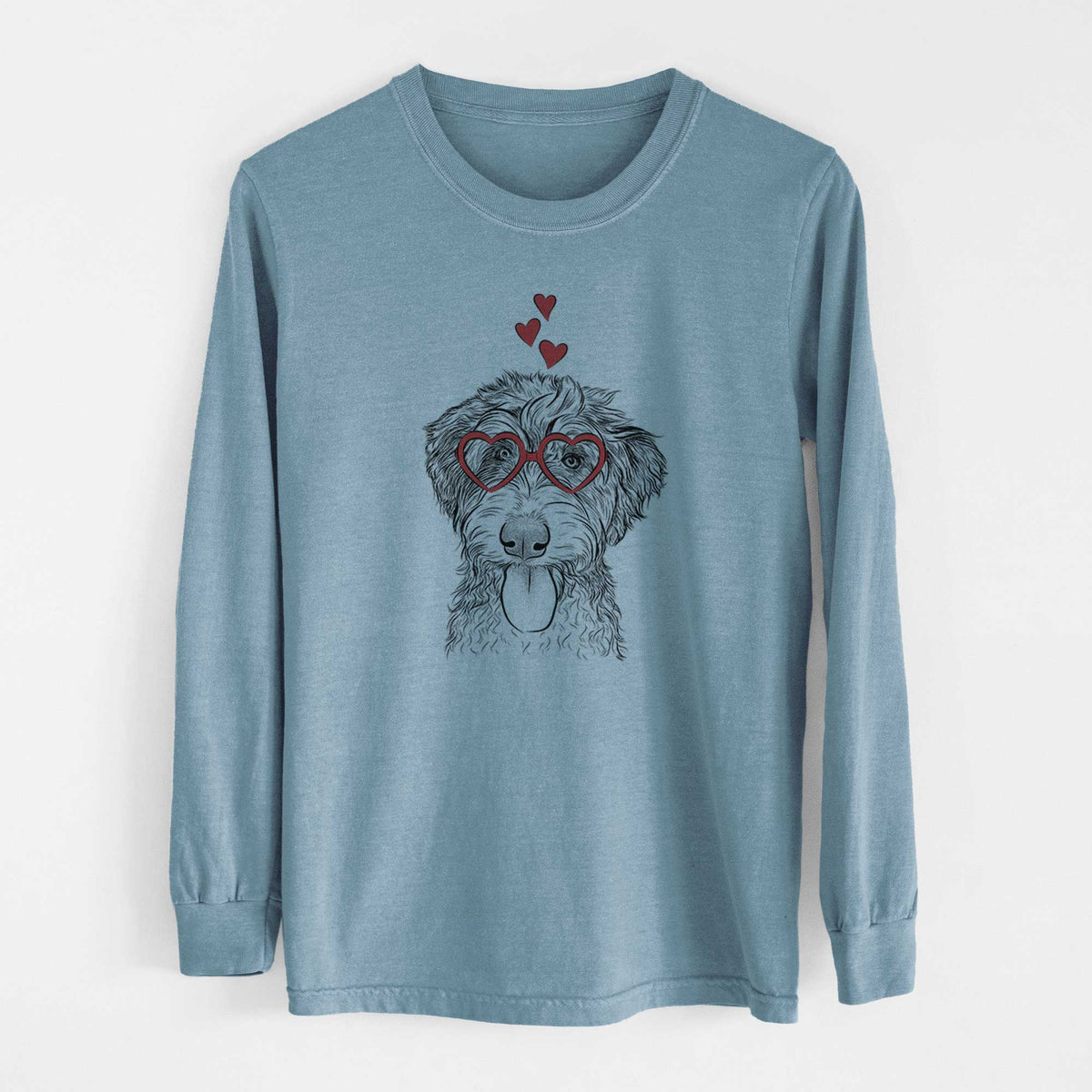 Valentine Myrtle Mae the Aussiedoodle - Heavyweight 100% Cotton Long Sleeve