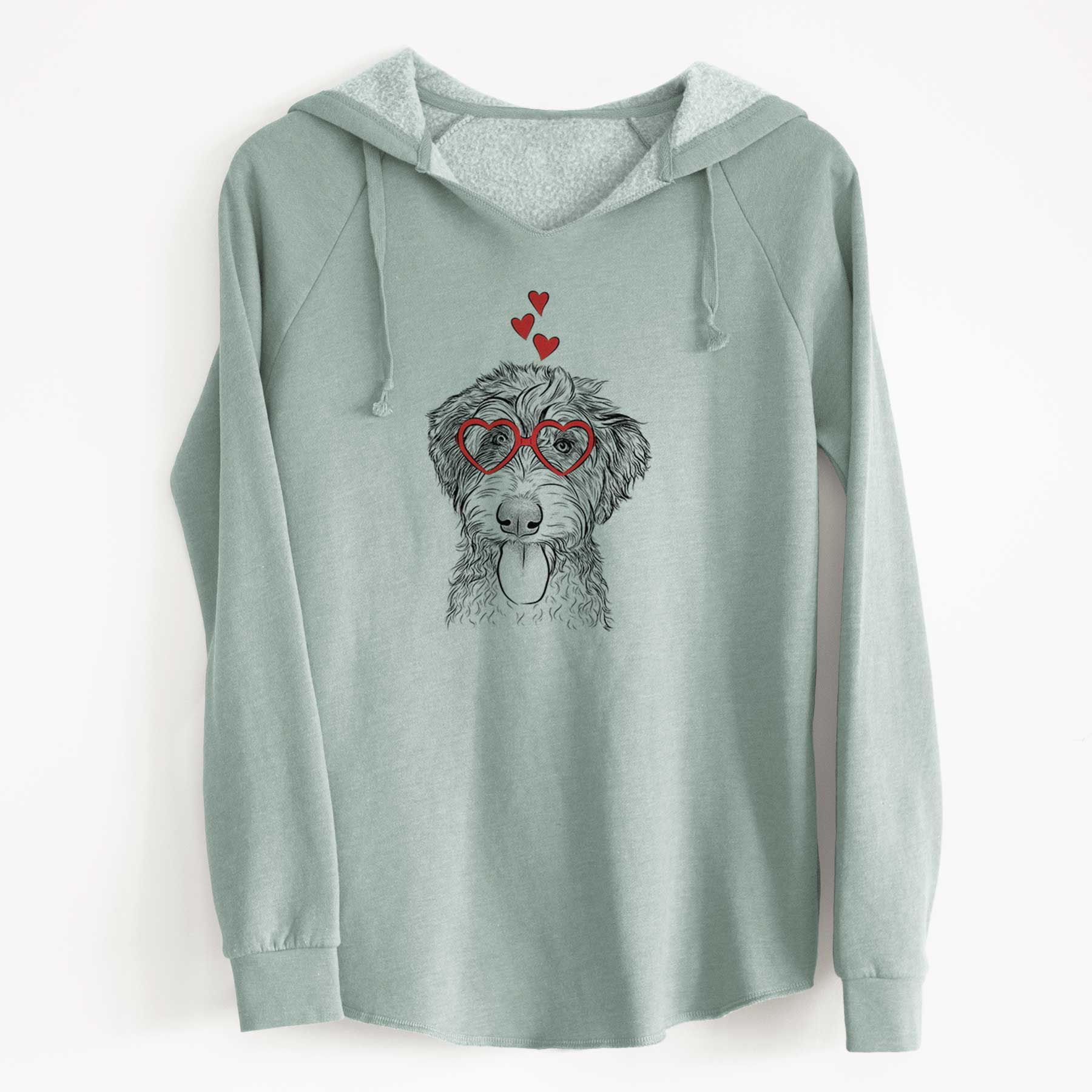 Valentine Myrtle Mae the Aussiedoodle - Cali Wave Hooded Sweatshirt