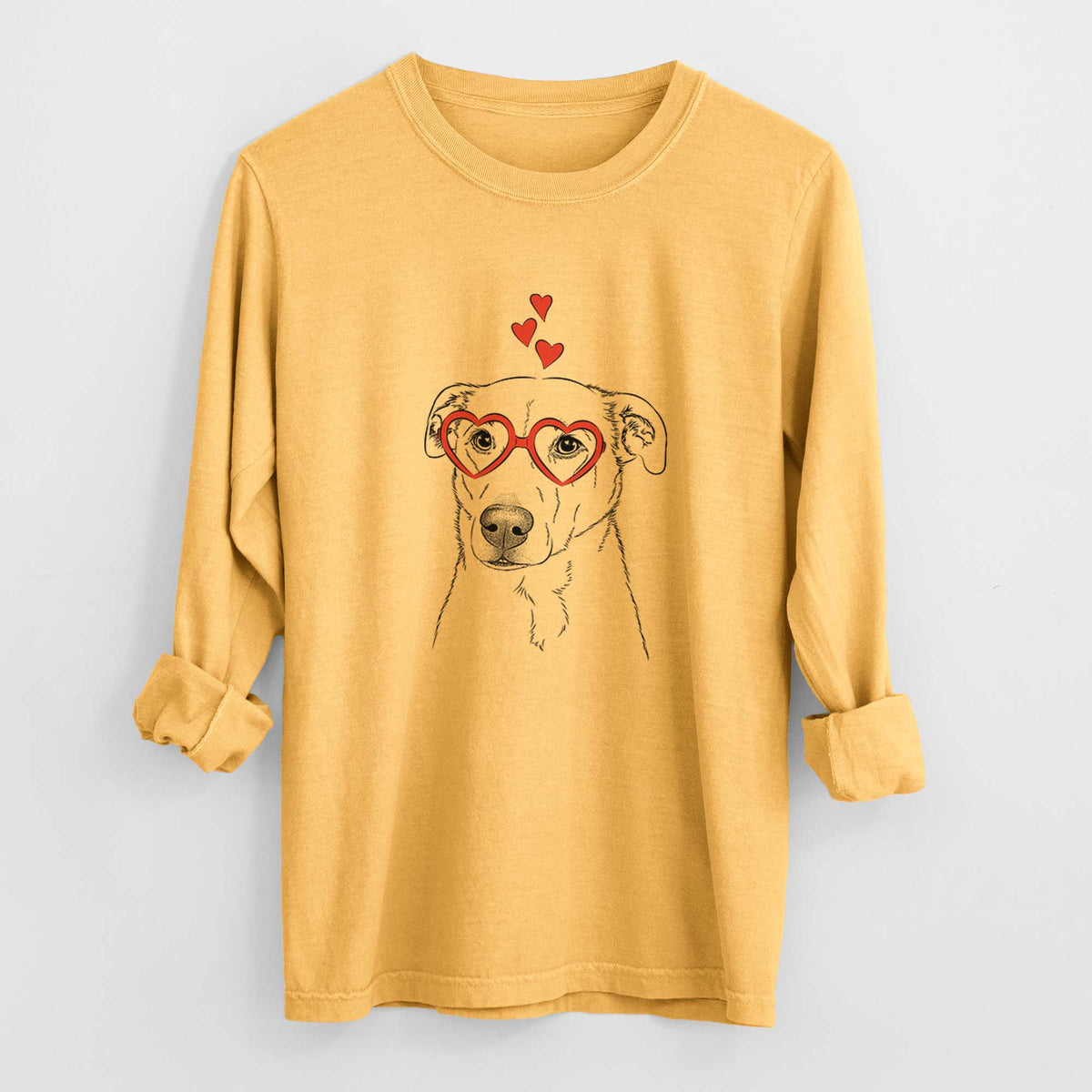 Valentine Nala the American Staffordshire Terrier - Heavyweight 100% Cotton Long Sleeve