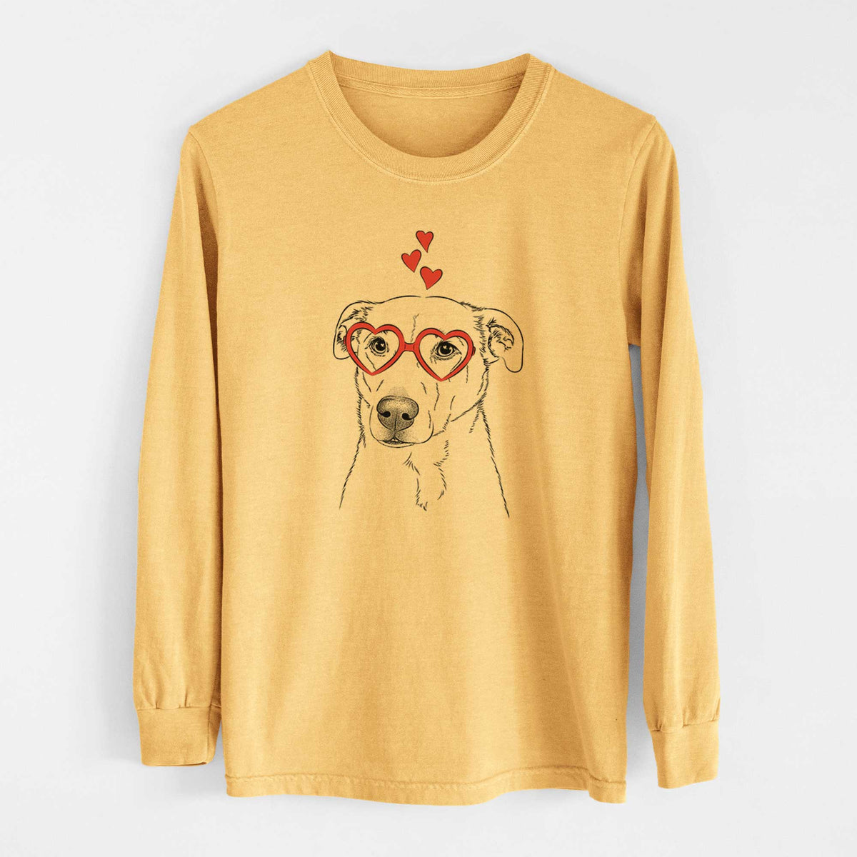 Valentine Nala the American Staffordshire Terrier - Heavyweight 100% Cotton Long Sleeve