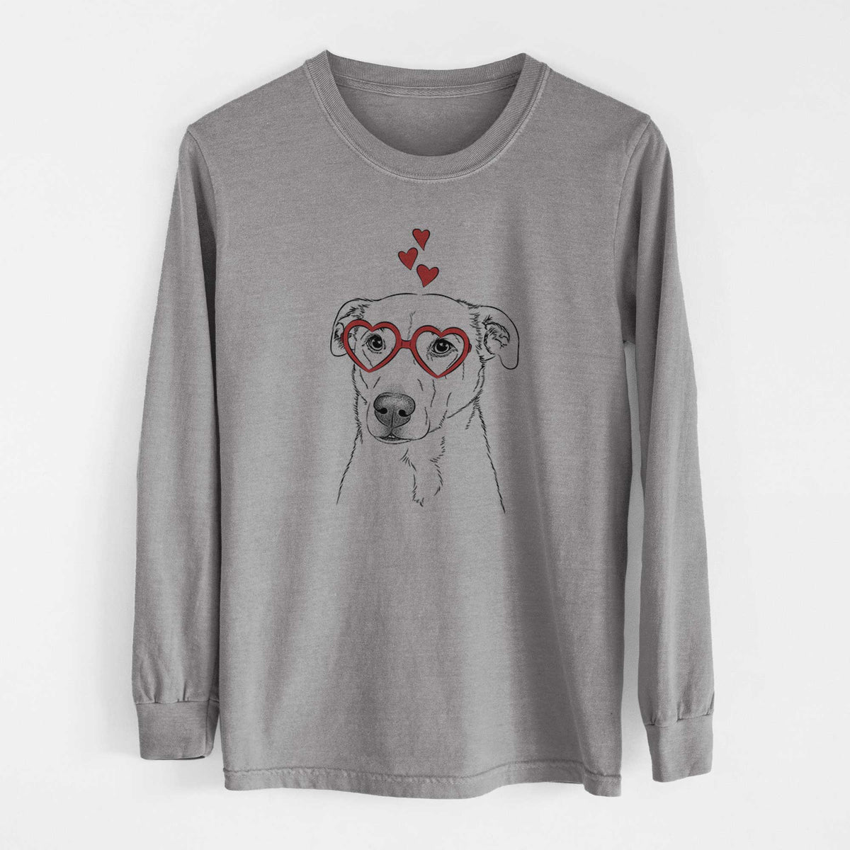 Valentine Nala the American Staffordshire Terrier - Heavyweight 100% Cotton Long Sleeve