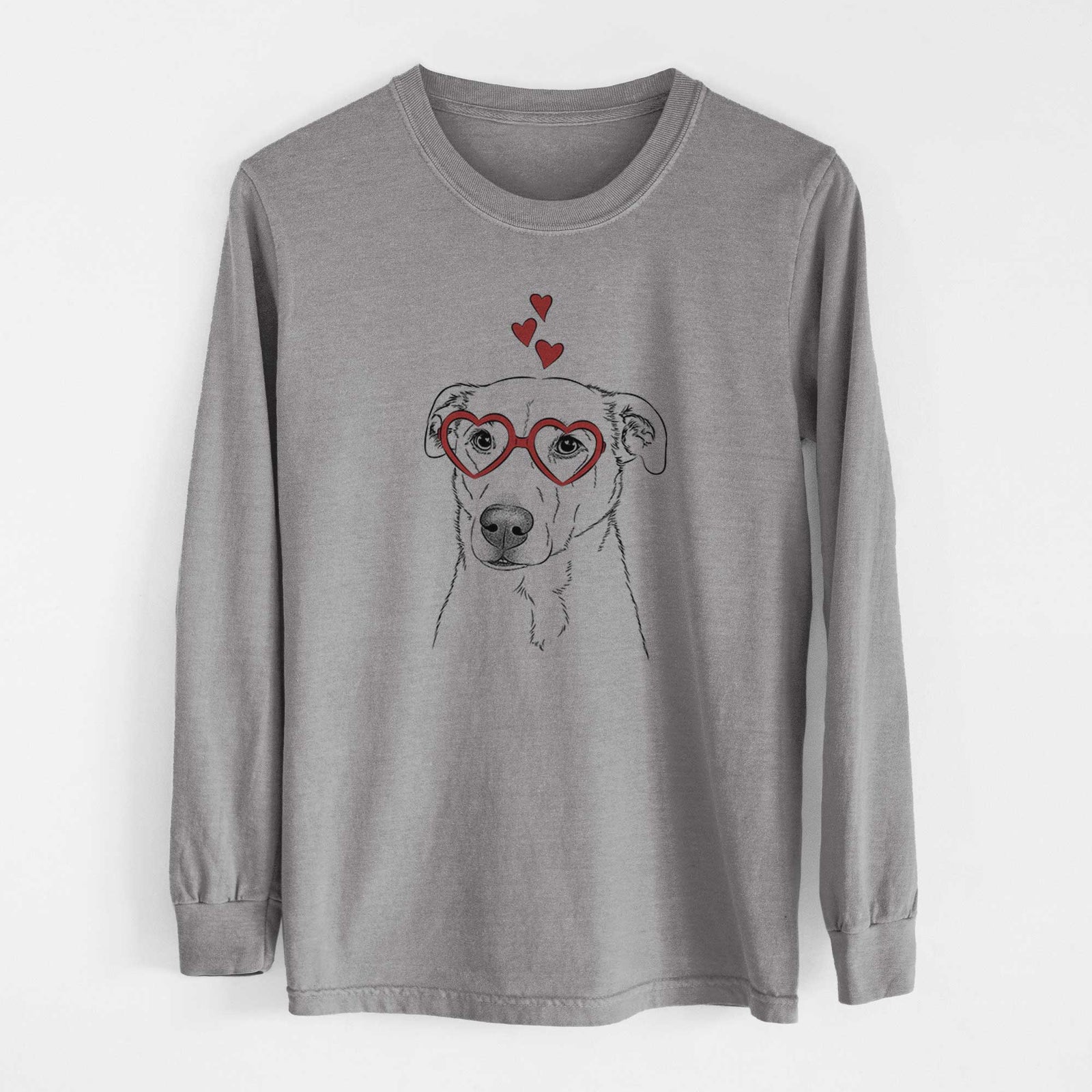 Valentine Nala the American Staffordshire Terrier - Heavyweight 100% Cotton Long Sleeve