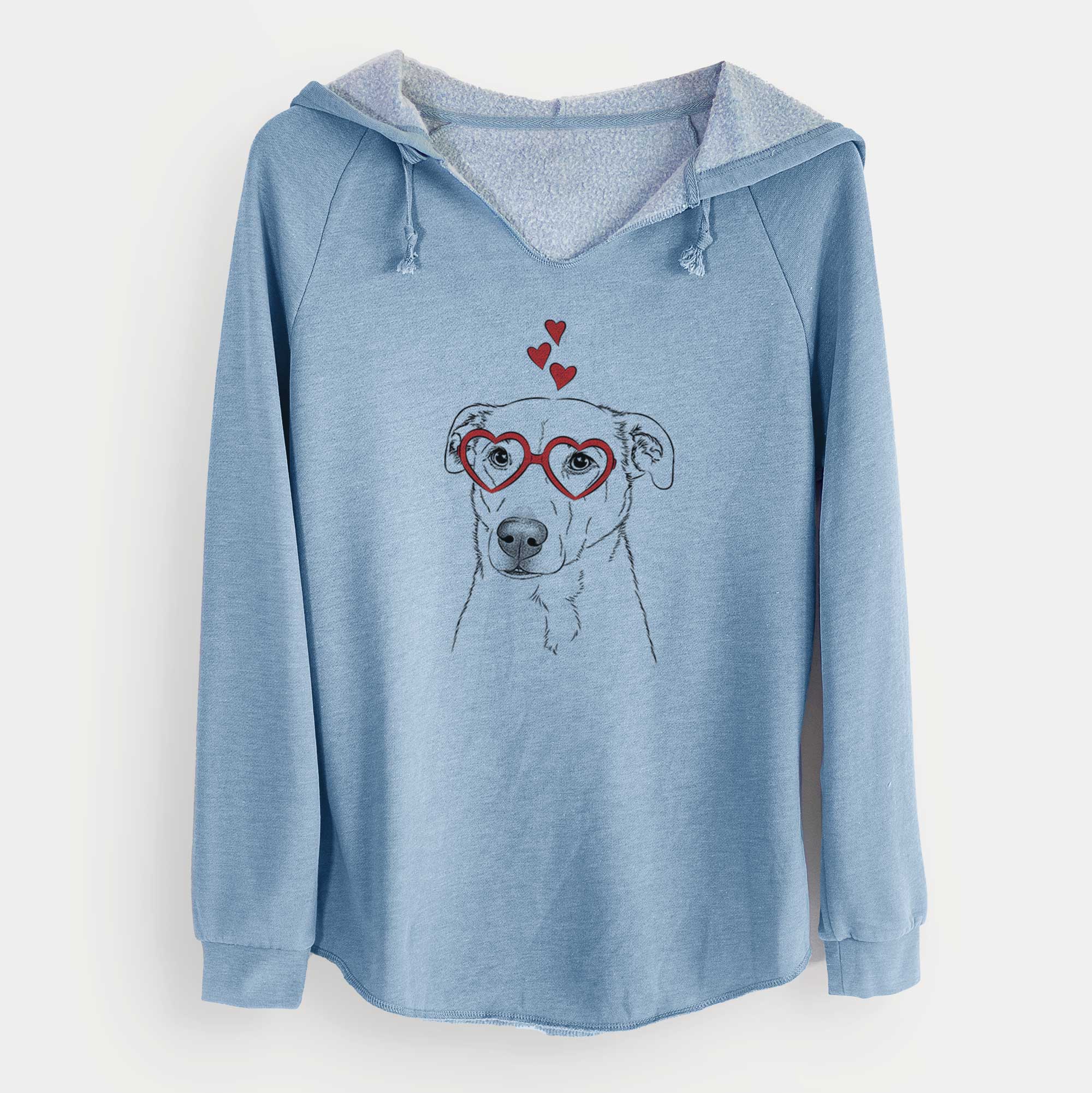 Valentine Nala the American Staffordshire Terrier - Cali Wave Hooded Sweatshirt