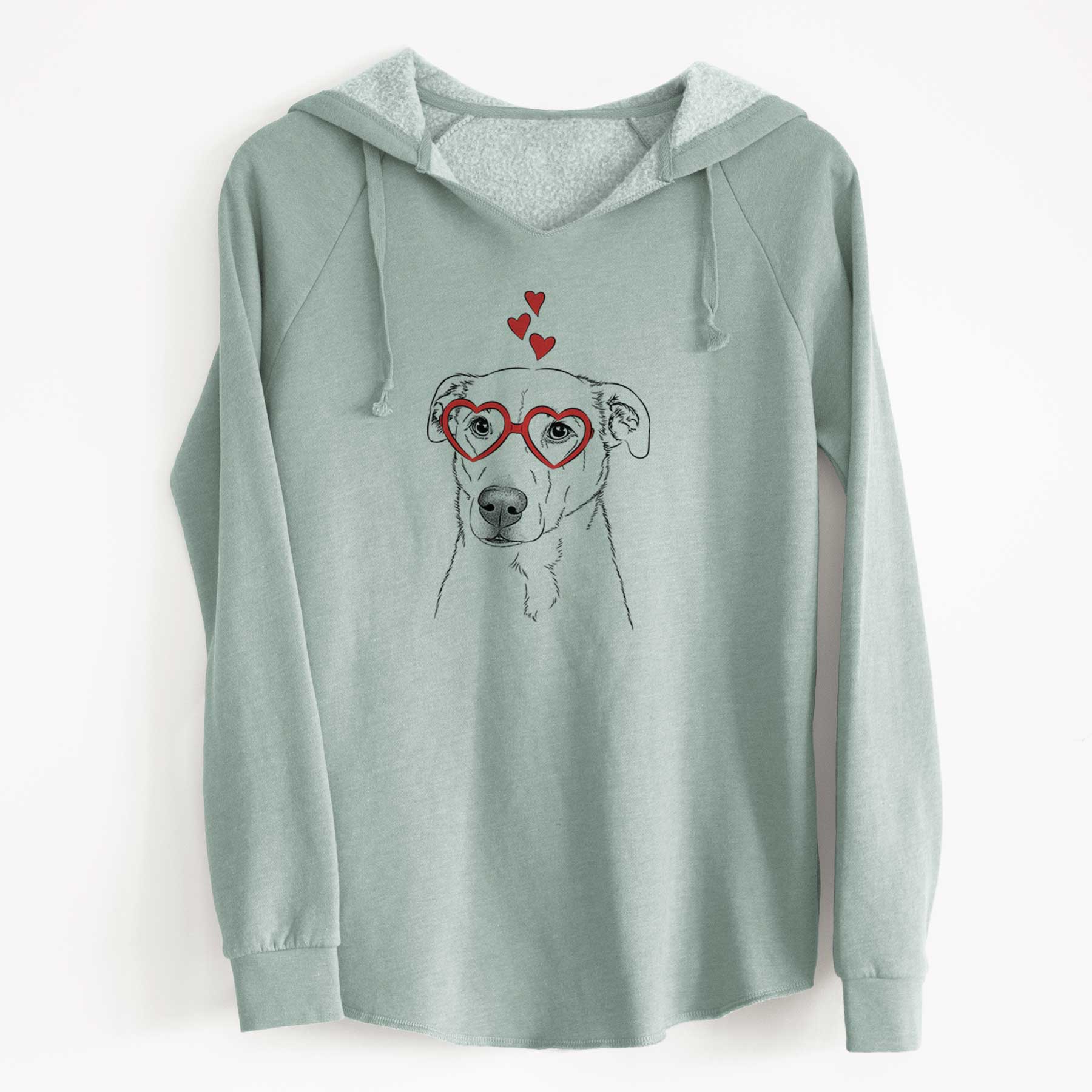 Valentine Nala the American Staffordshire Terrier - Cali Wave Hooded Sweatshirt