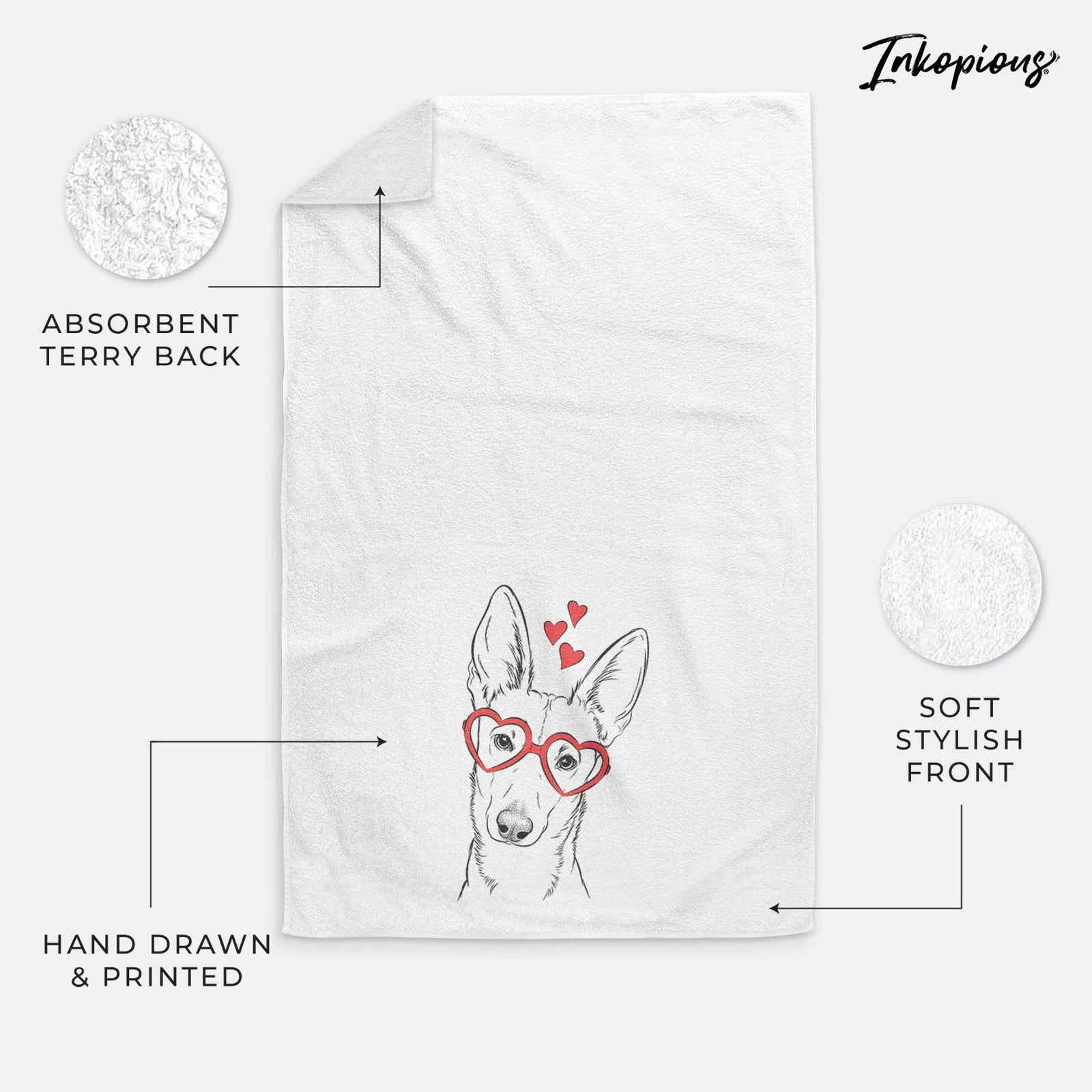 Nala the Carolina Dog Decorative Hand Towel