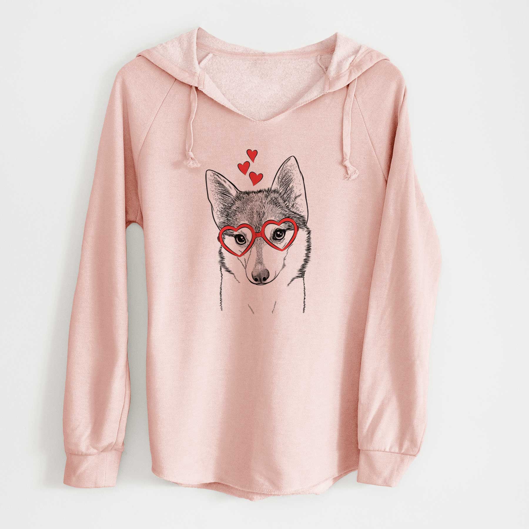 Valentine Nami the Alaskan Klee Kai - Cali Wave Hooded Sweatshirt