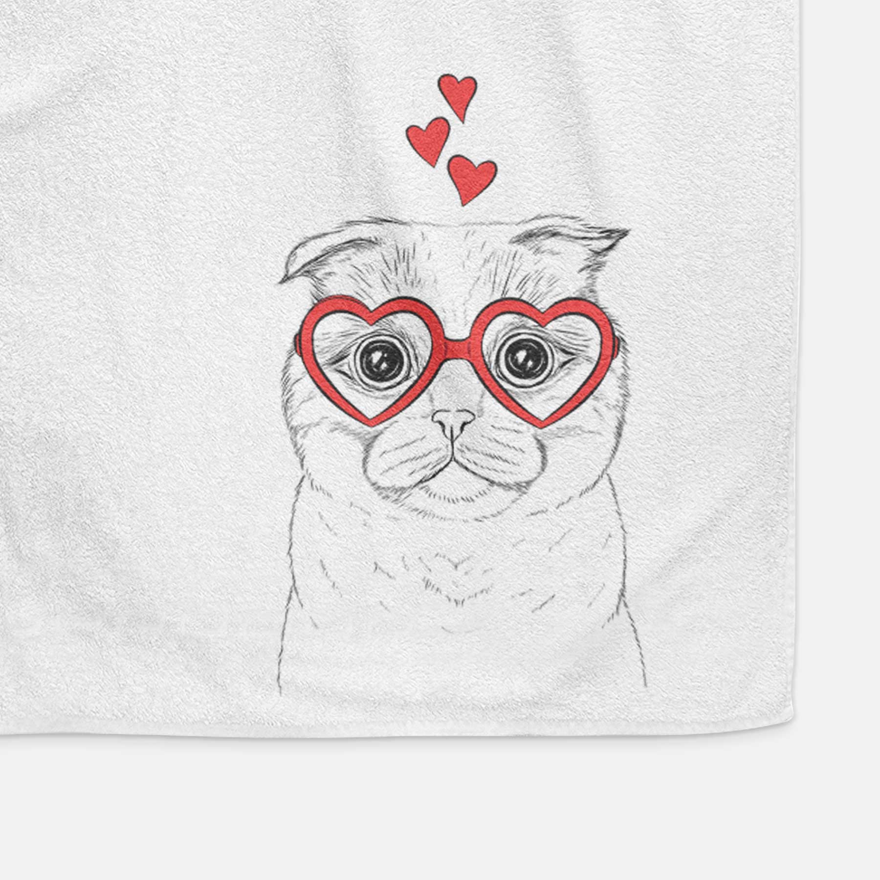 Neko the Scottish Fold Cat Decorative Hand Towel