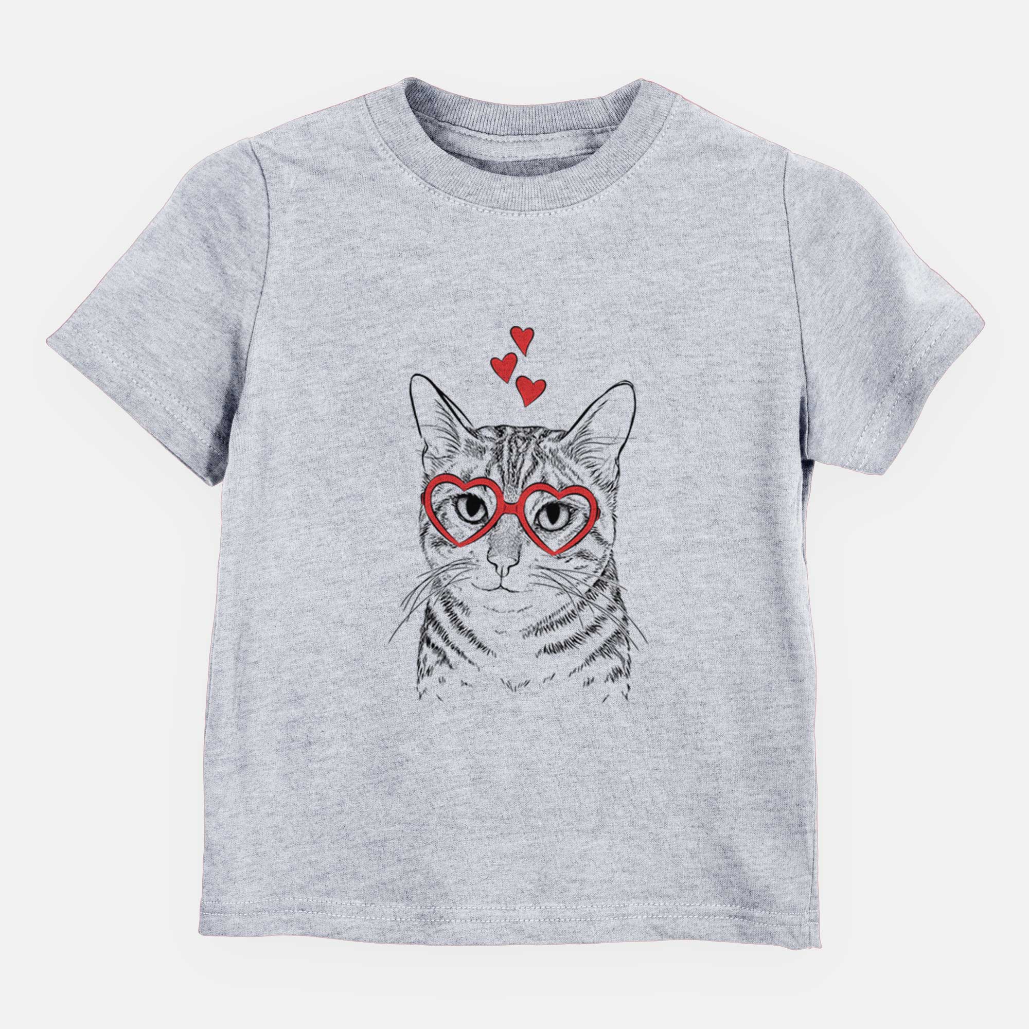 Valentine Nell the Tabby Cat - Kids/Youth/Toddler Shirt