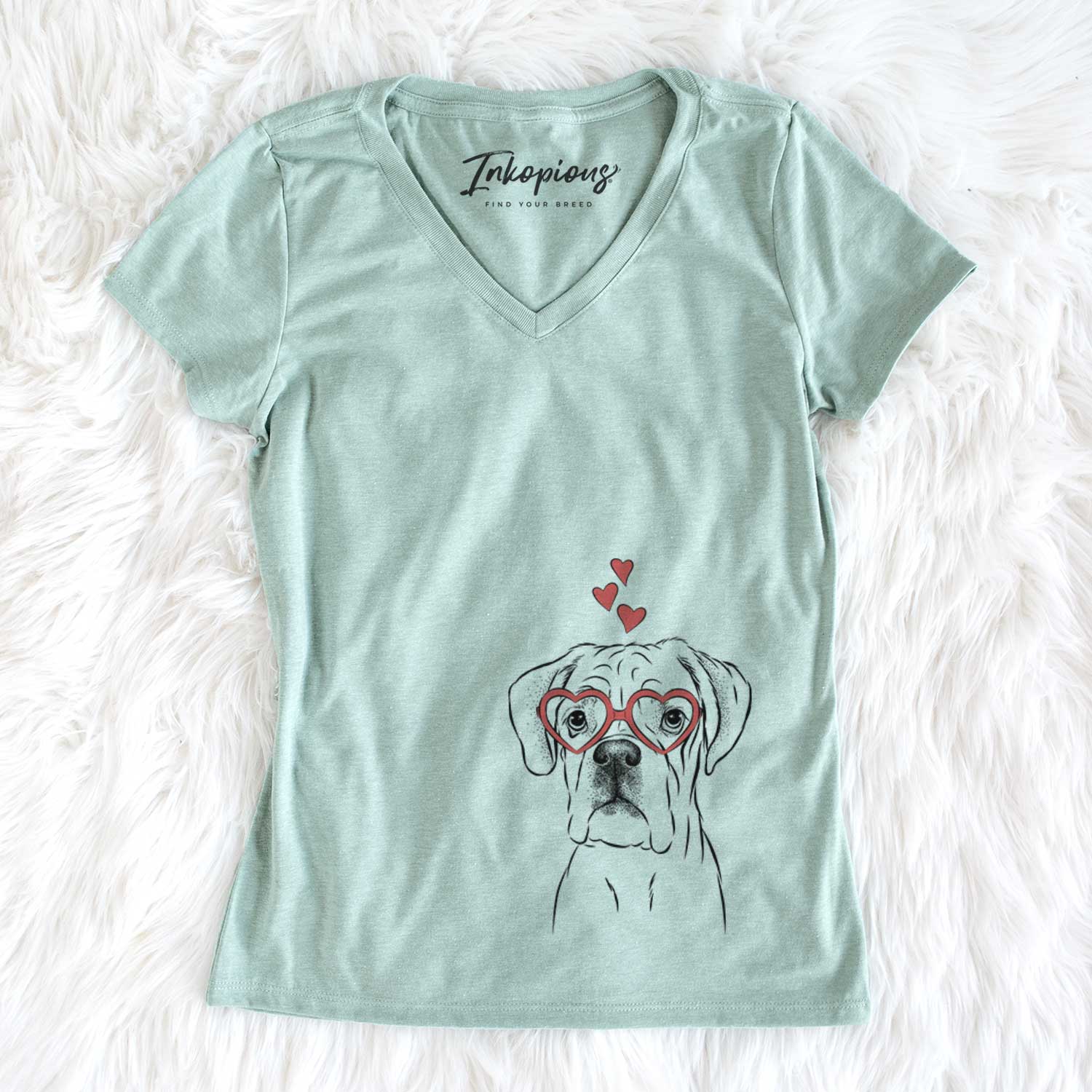 Nelly the Boxer - Women's V-neck Shirt