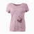 Valentine Nelson the Pug Puppy - Women's V-neck Shirt