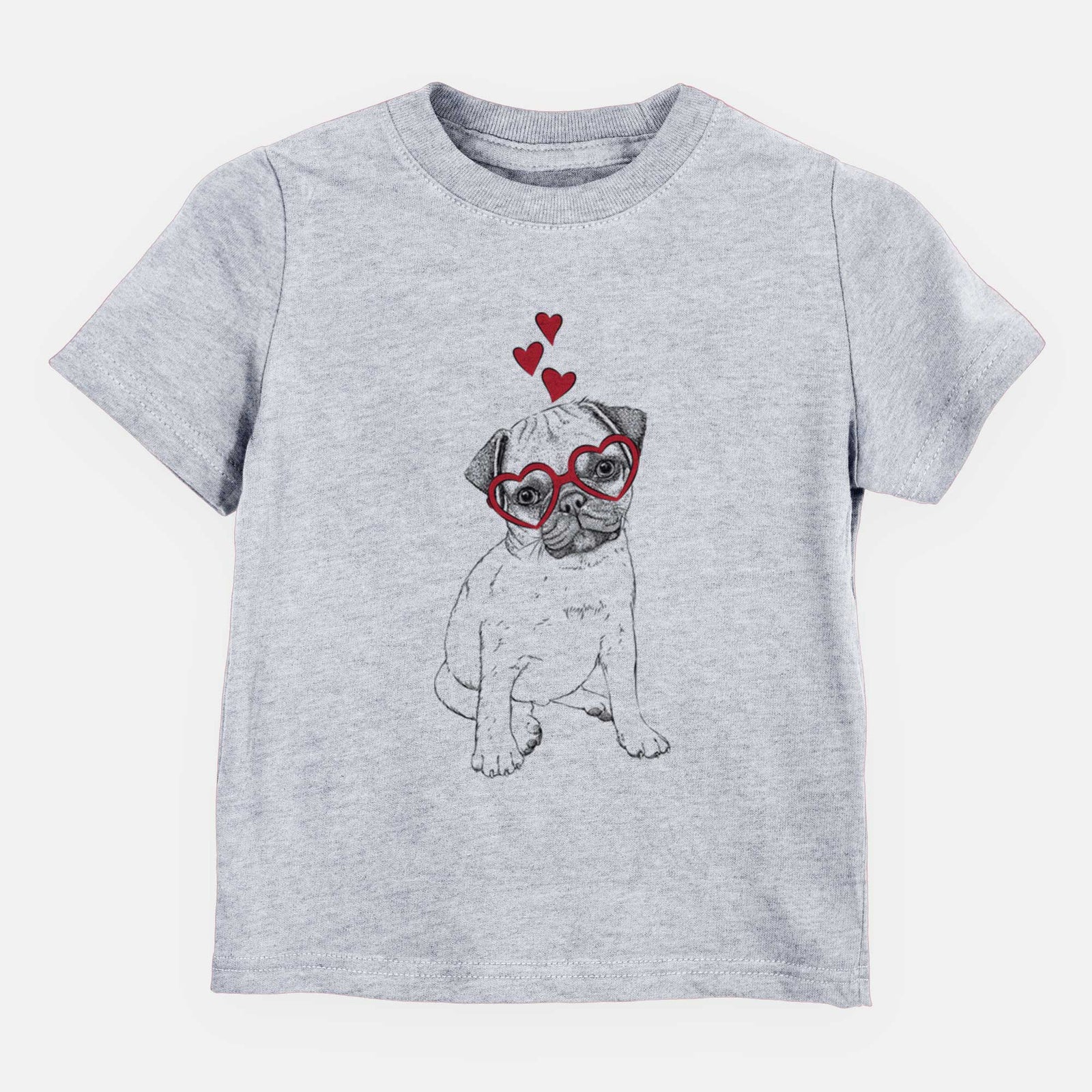 Valentine Nelson the Pug Puppy - Kids/Youth/Toddler Shirt