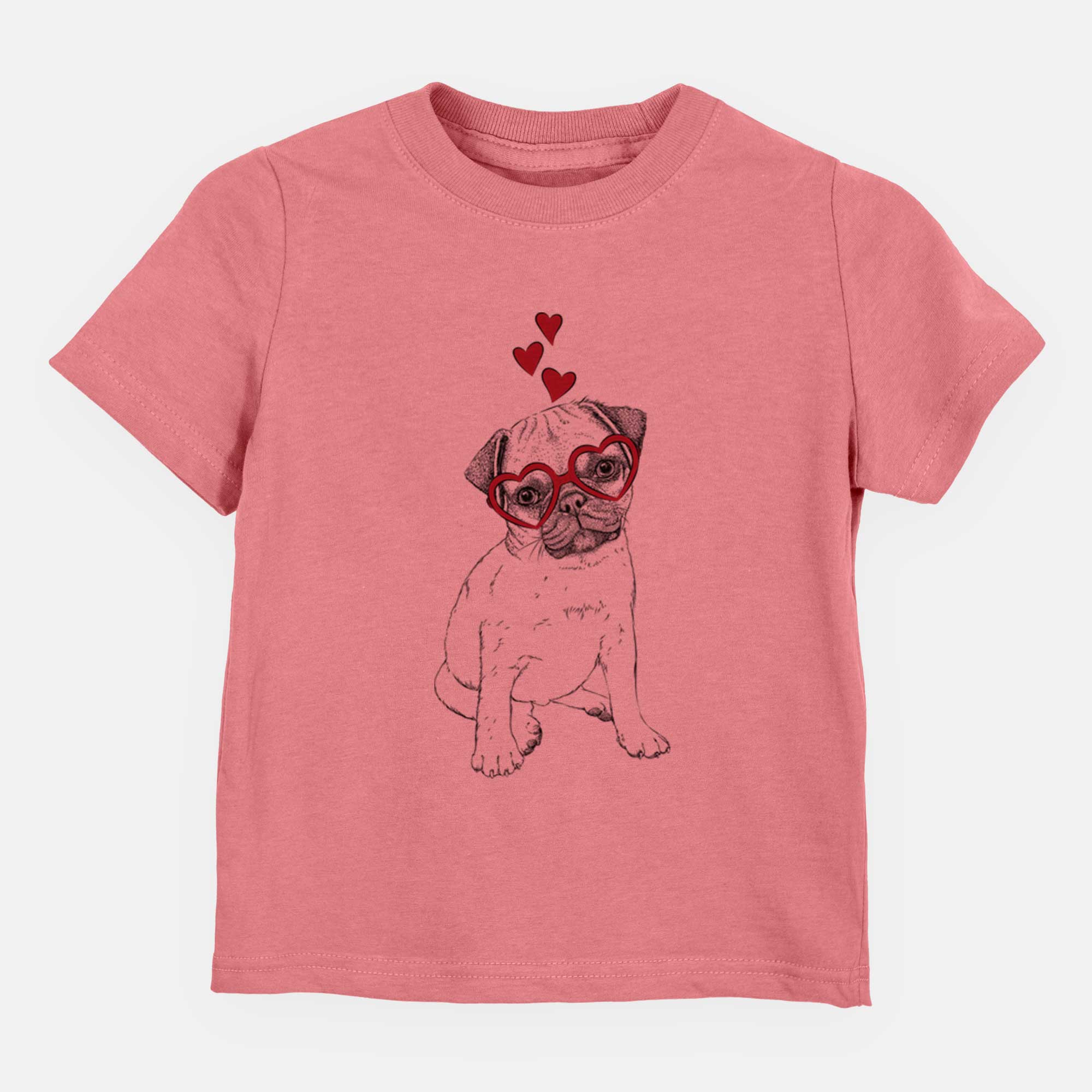 Valentine Nelson the Pug Puppy - Kids/Youth/Toddler Shirt