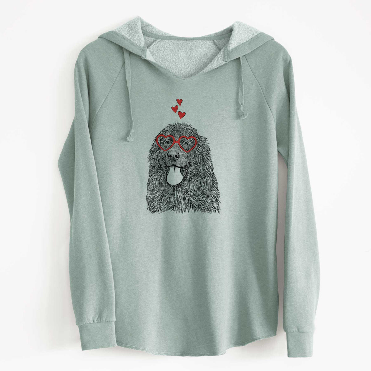 Valentine Neptune the Newfoundland - Cali Wave Hooded Sweatshirt