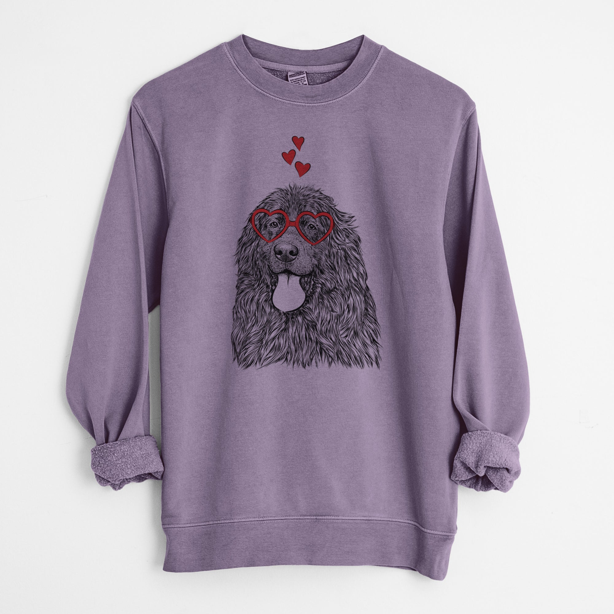 Valentine Neptune the Newfoundland - Unisex Pigment Dyed Crew Sweatshirt